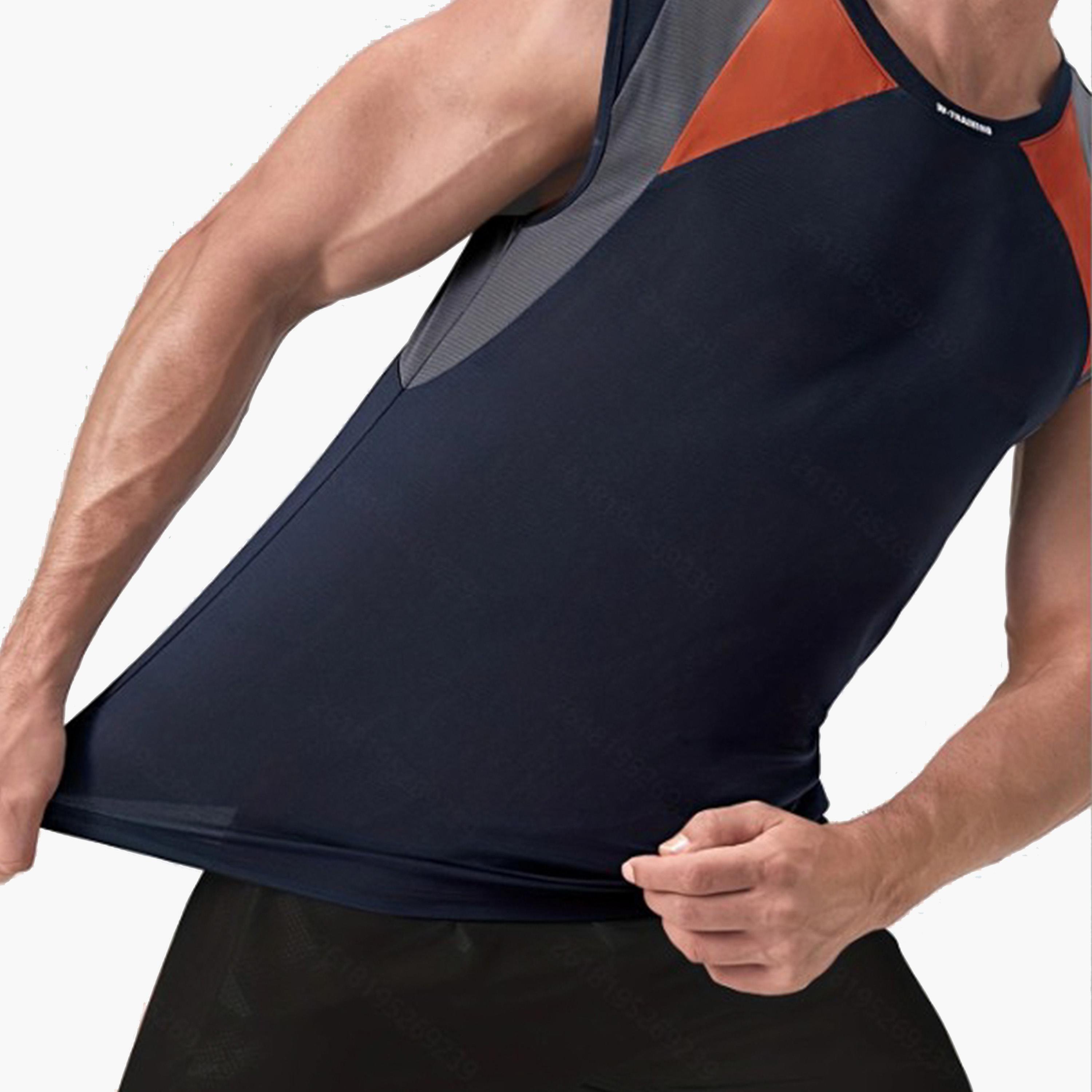 بلوزة بلا أكمام بنمط كتل الالوان-men-clothing-sportswearandactivewear-tshirtsandpolos-image-2