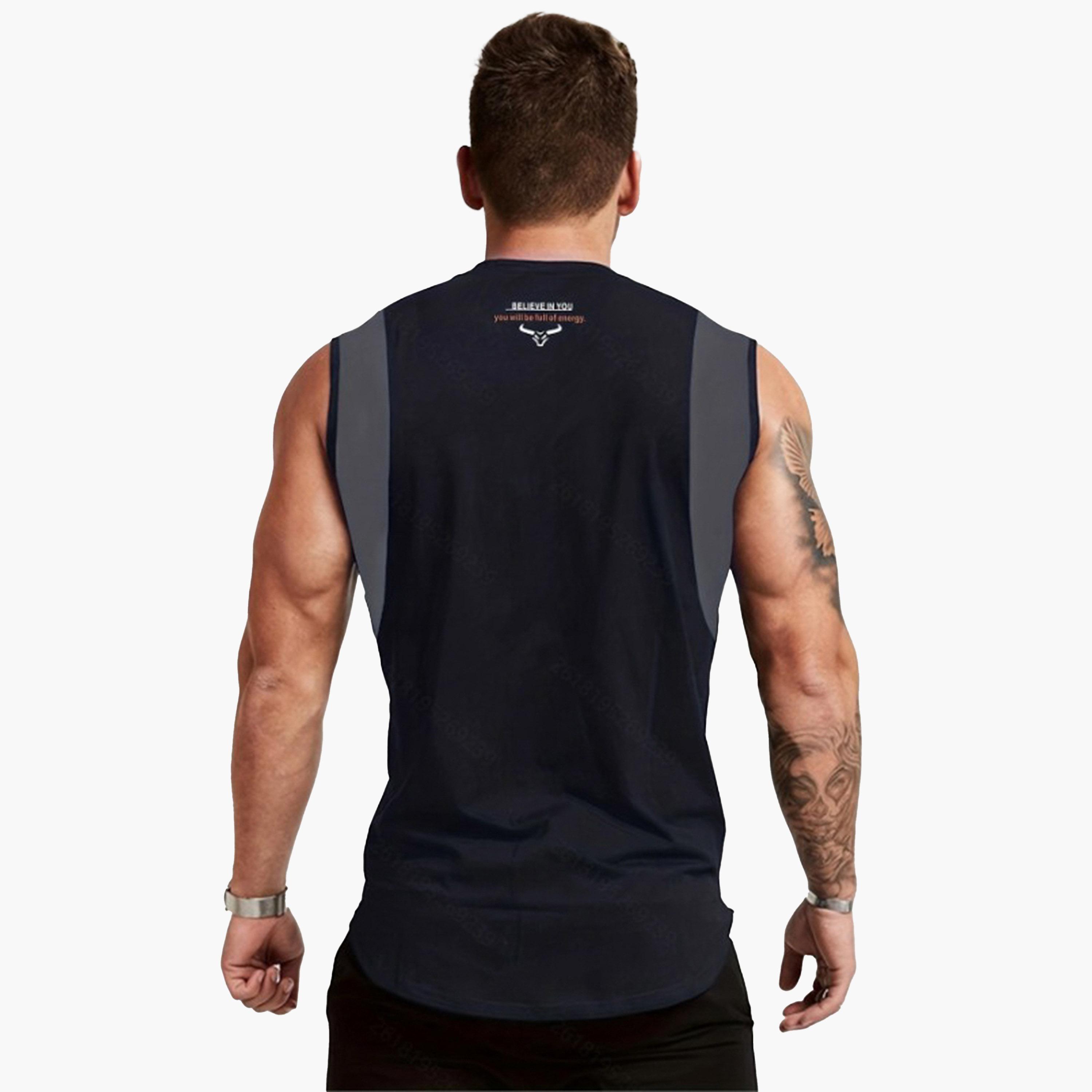 بلوزة بلا أكمام بنمط كتل الالوان-men-clothing-sportswearandactivewear-tshirtsandpolos-image-1