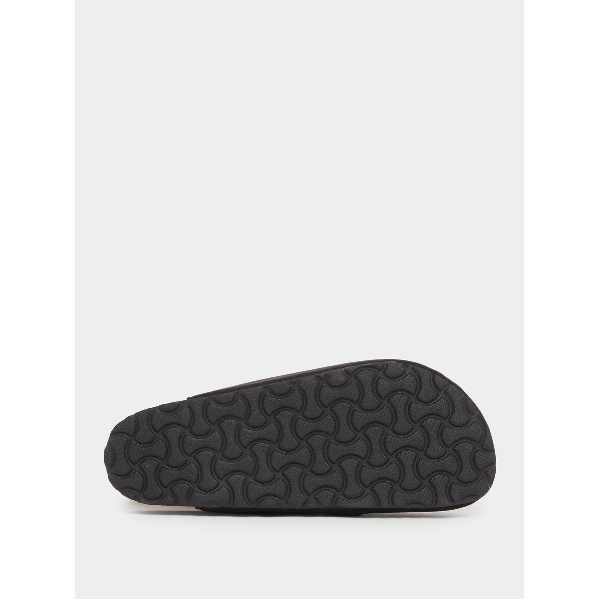 Styli Plain Velcro Detail Faux Suede Clog Sandals-men-shoes-sandals-image-6