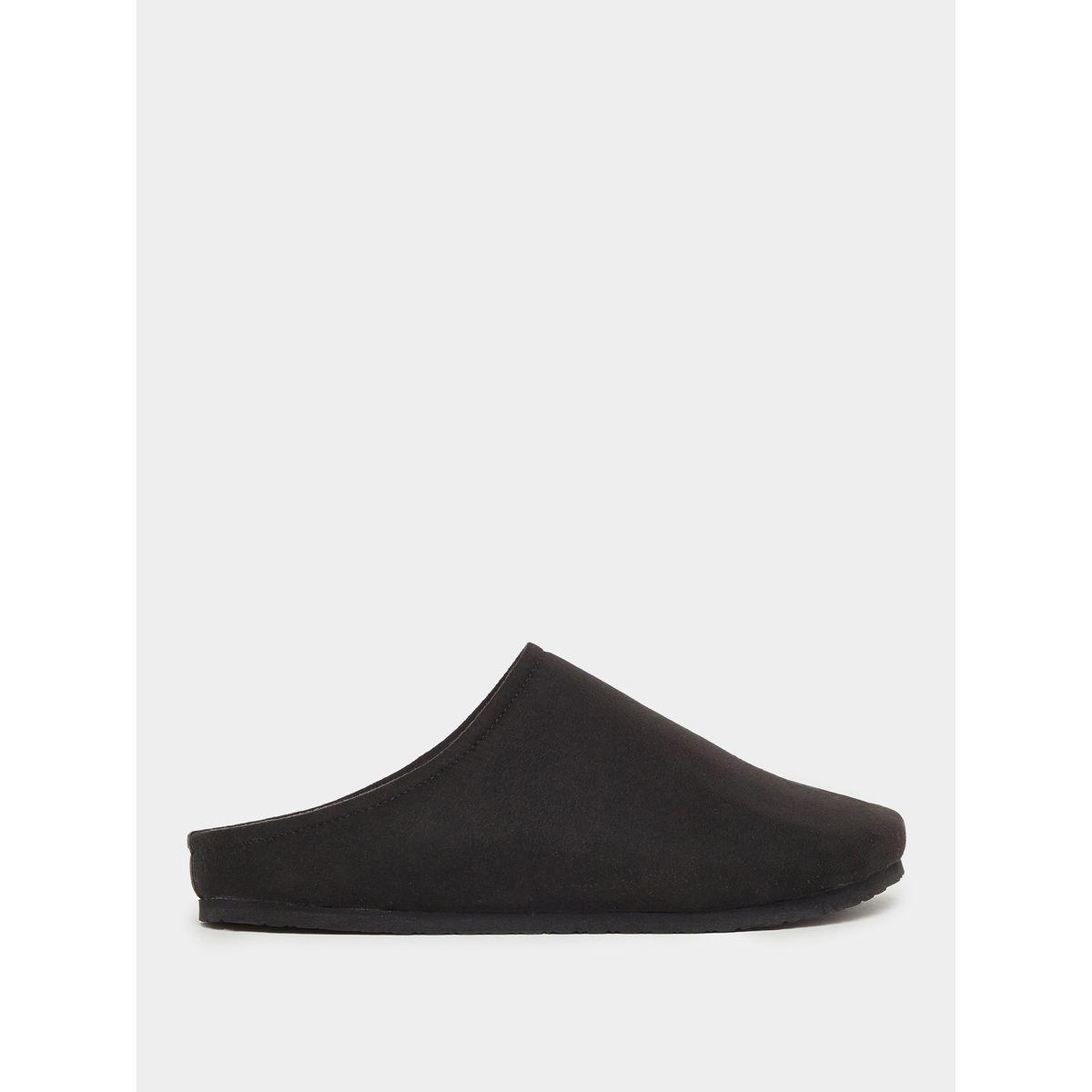 Styli Plain Round Toe Faux Suede Clog Sandals-men-shoes-sandals-image-1