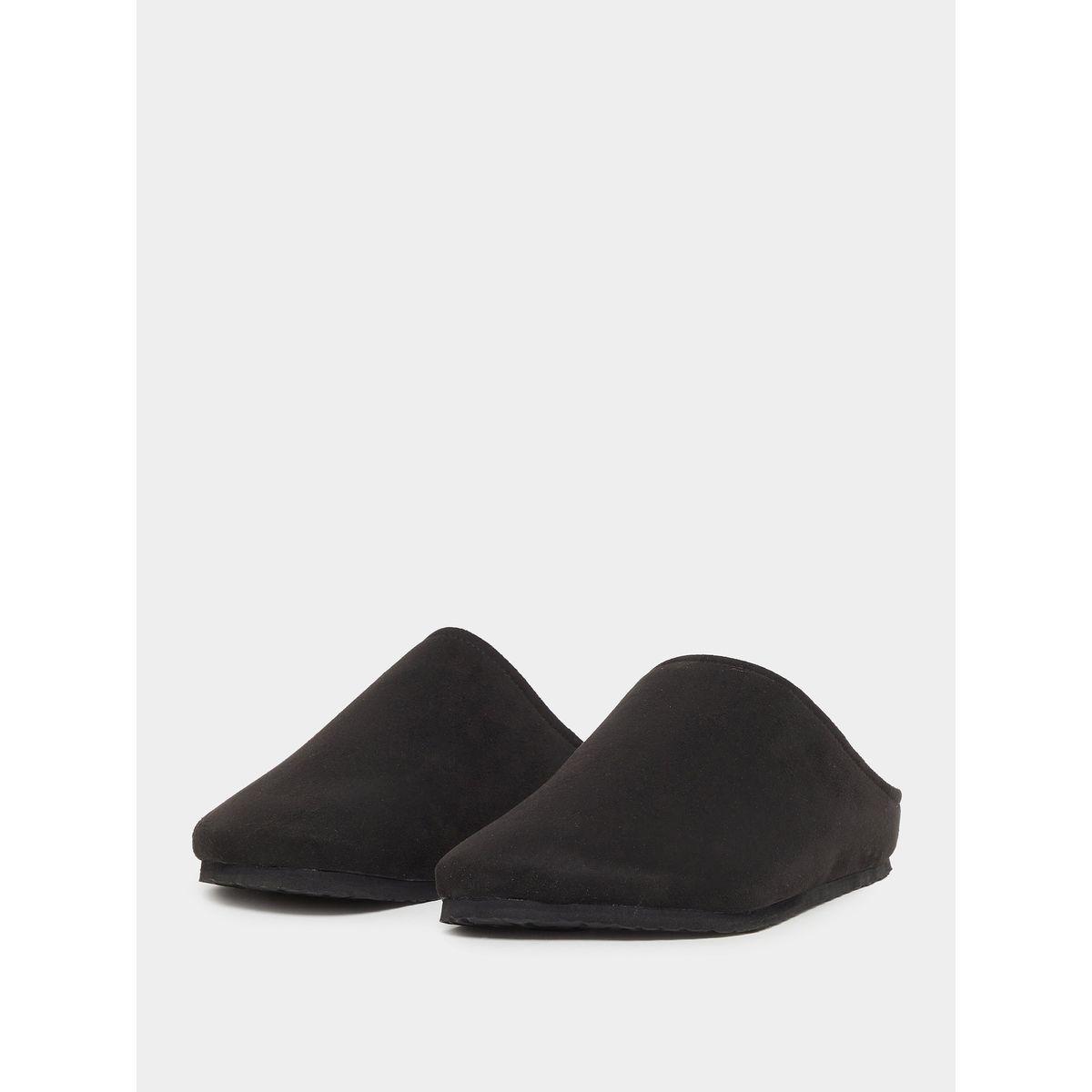 Styli Plain Round Toe Faux Suede Clog Sandals-men-shoes-sandals-image-2