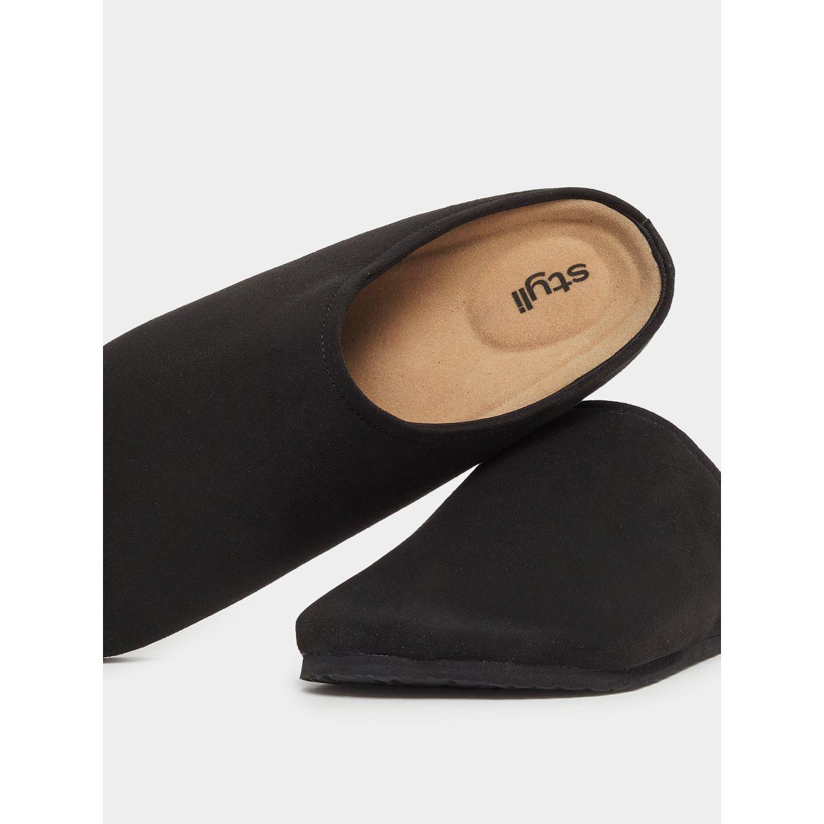 Styli Plain Round Toe Faux Suede Clog Sandals-men-shoes-sandals-image-3
