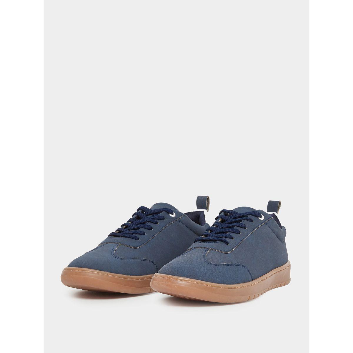 Styli Old Money Grainy Low Top Lace Up Sneakers-men-shoes-sneakers-image-2