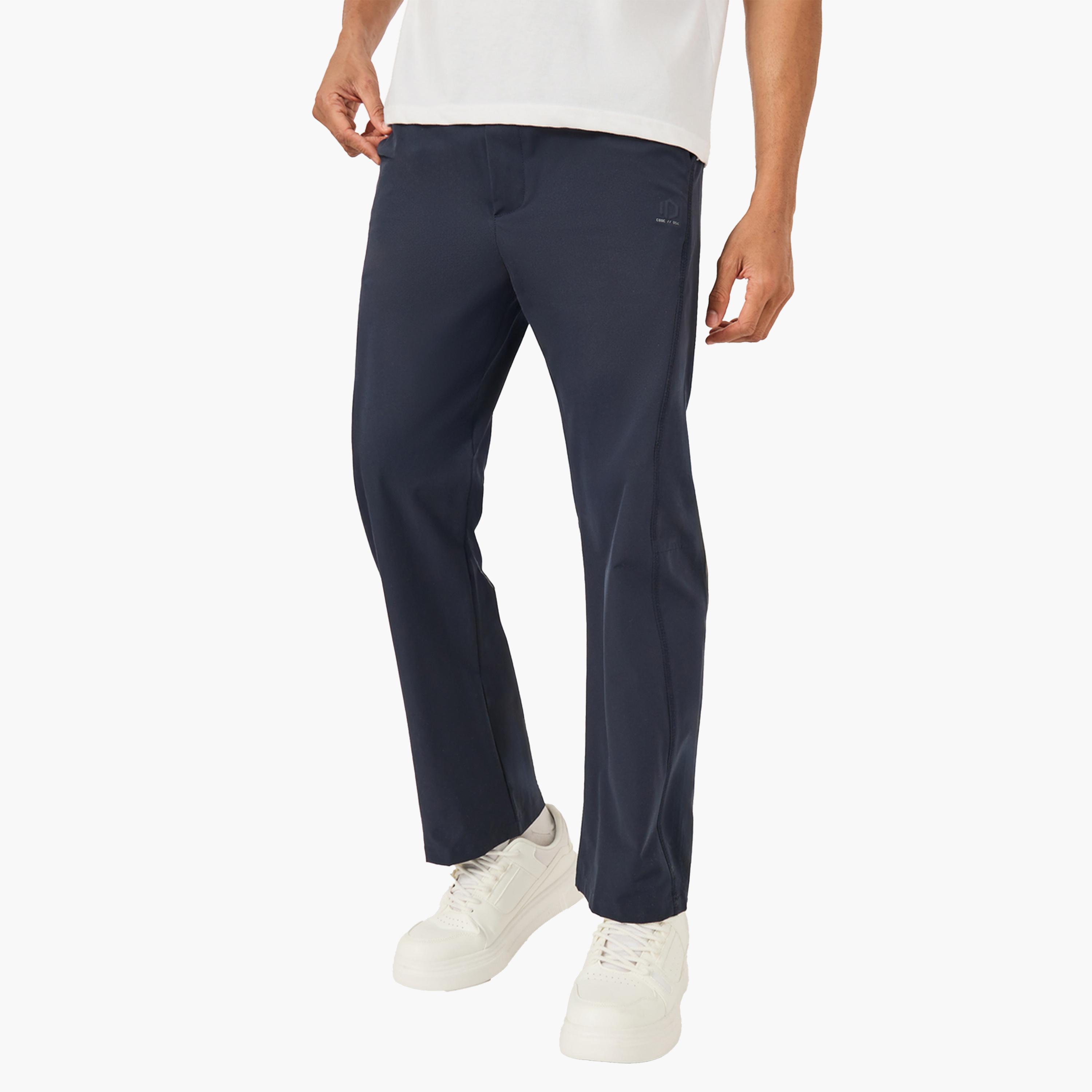 Fort Collins X Styli Mid Rise Straight Fit Track Pant with Drawstring-men-clothing-bottoms-joggers-image-1