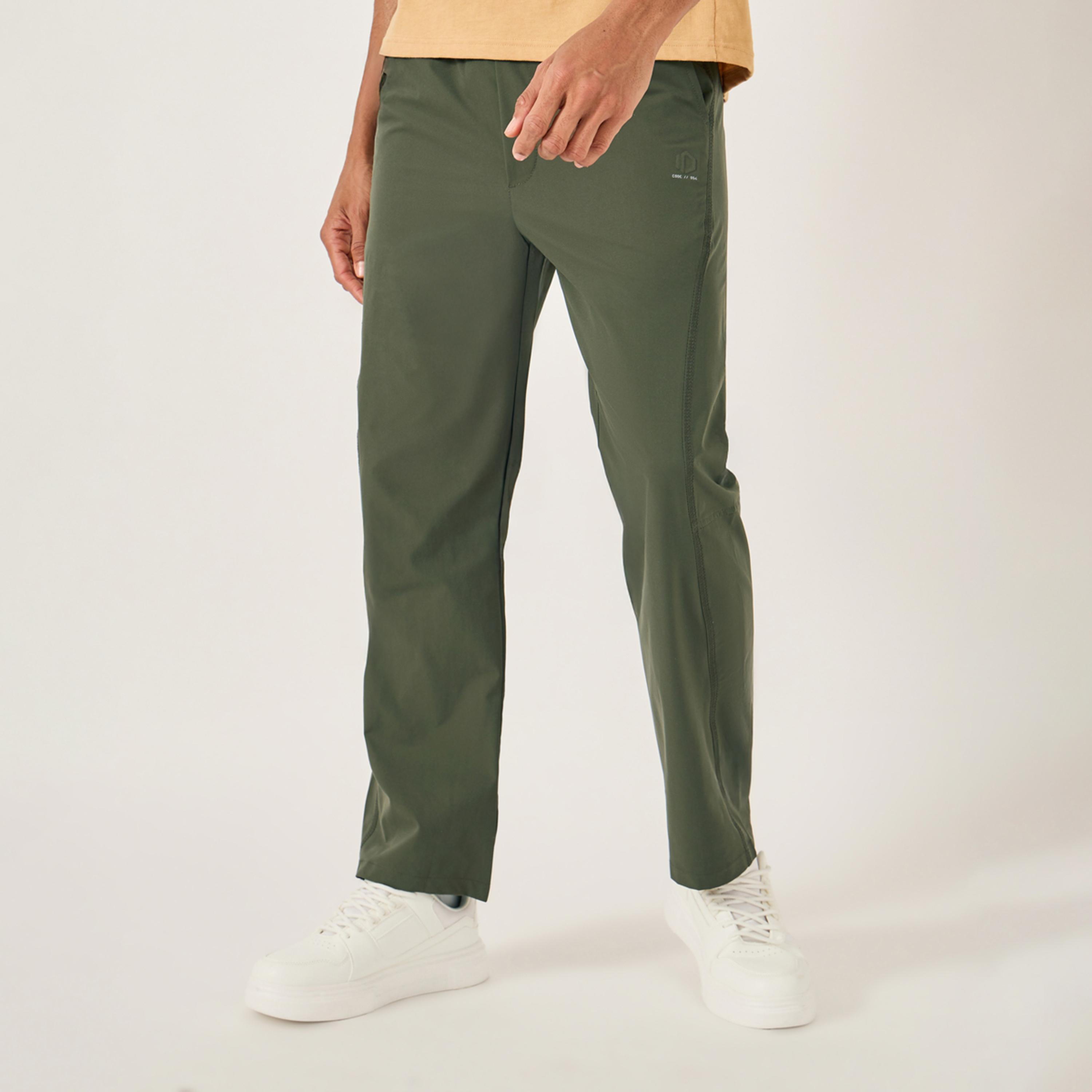 Fort Collins x Styli Men Solid Drawstring Waist Straight Leg Pants-men-clothing-bottoms-joggers-image-1