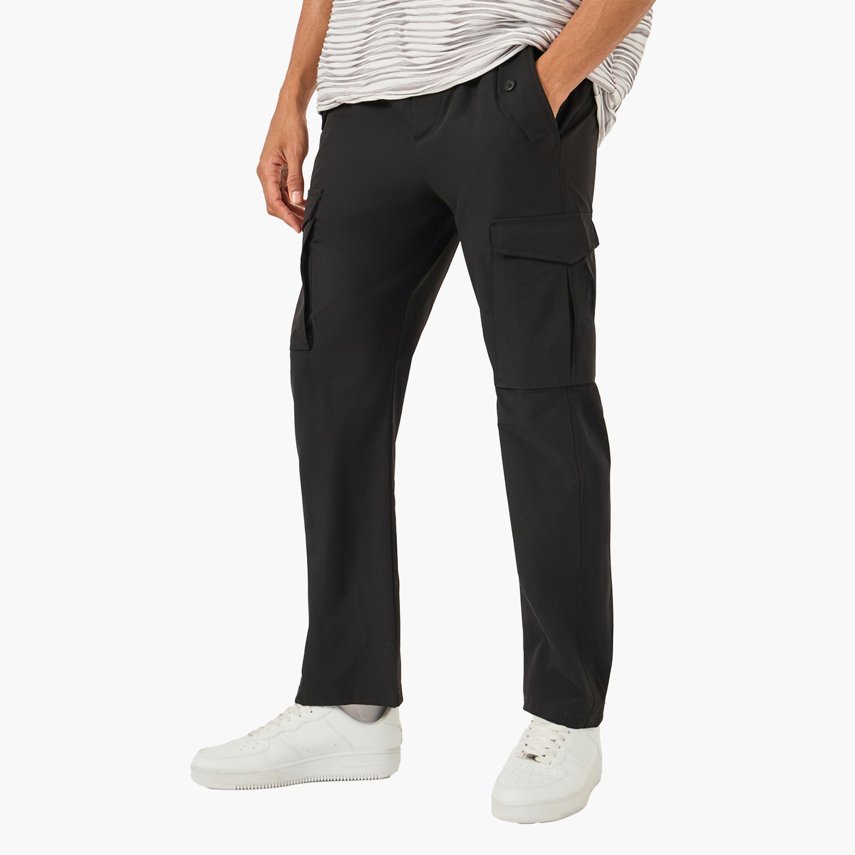 فورت كولينز × ستايلي - بنطال رياضي بخصر متوسط الارتفاع بقصّة مستقيمة ورباط-men-clothing-bottoms-joggers-image-1