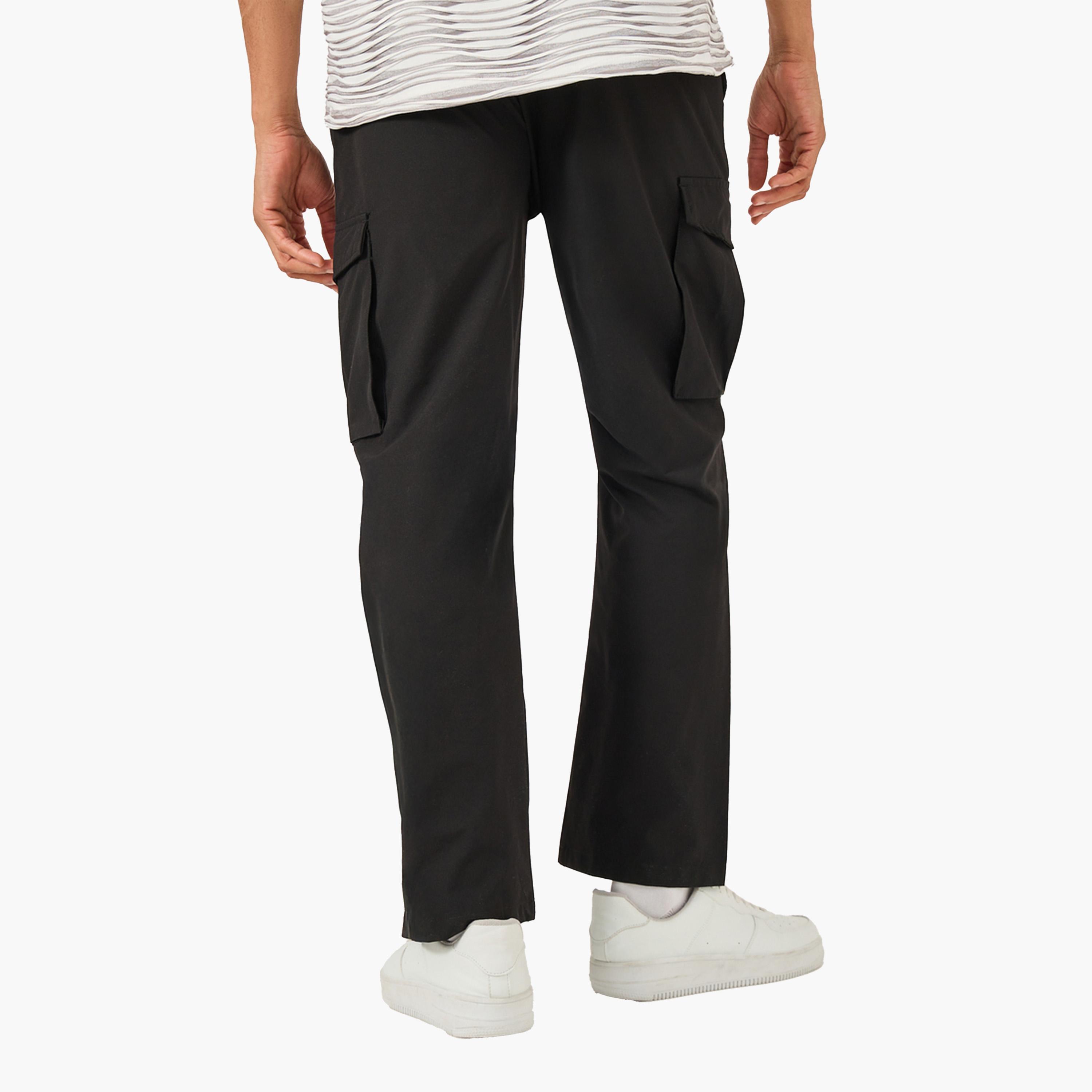 فورت كولينز × ستايلي - بنطال رياضي بخصر متوسط الارتفاع بقصّة مستقيمة ورباط-men-clothing-bottoms-joggers-image-4