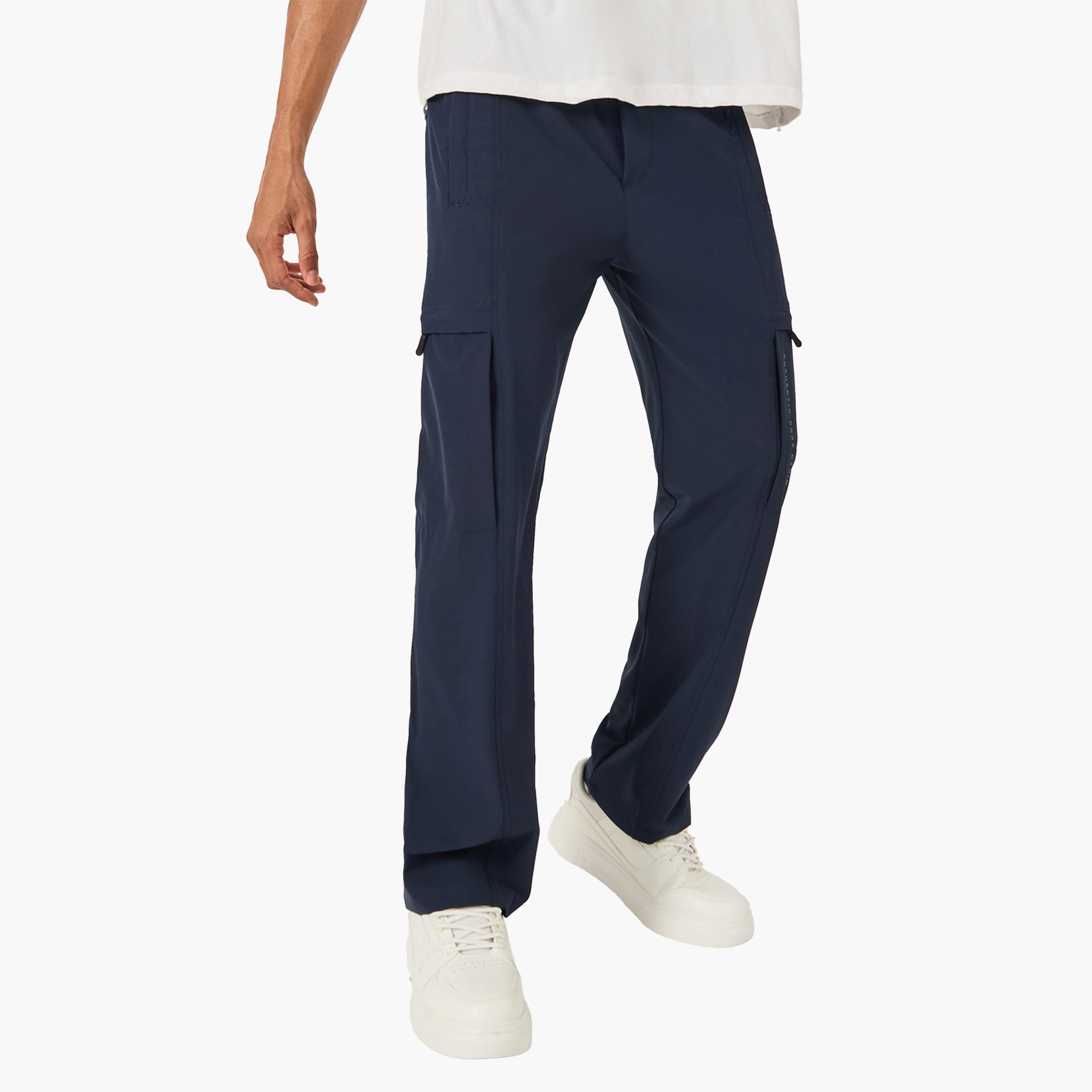 فورت كولينز × ستايلي - بنطال رياضي بخصر متوسط الارتفاع بقصّة مستقيمة ورباط-men-clothing-bottoms-joggers-image-1
