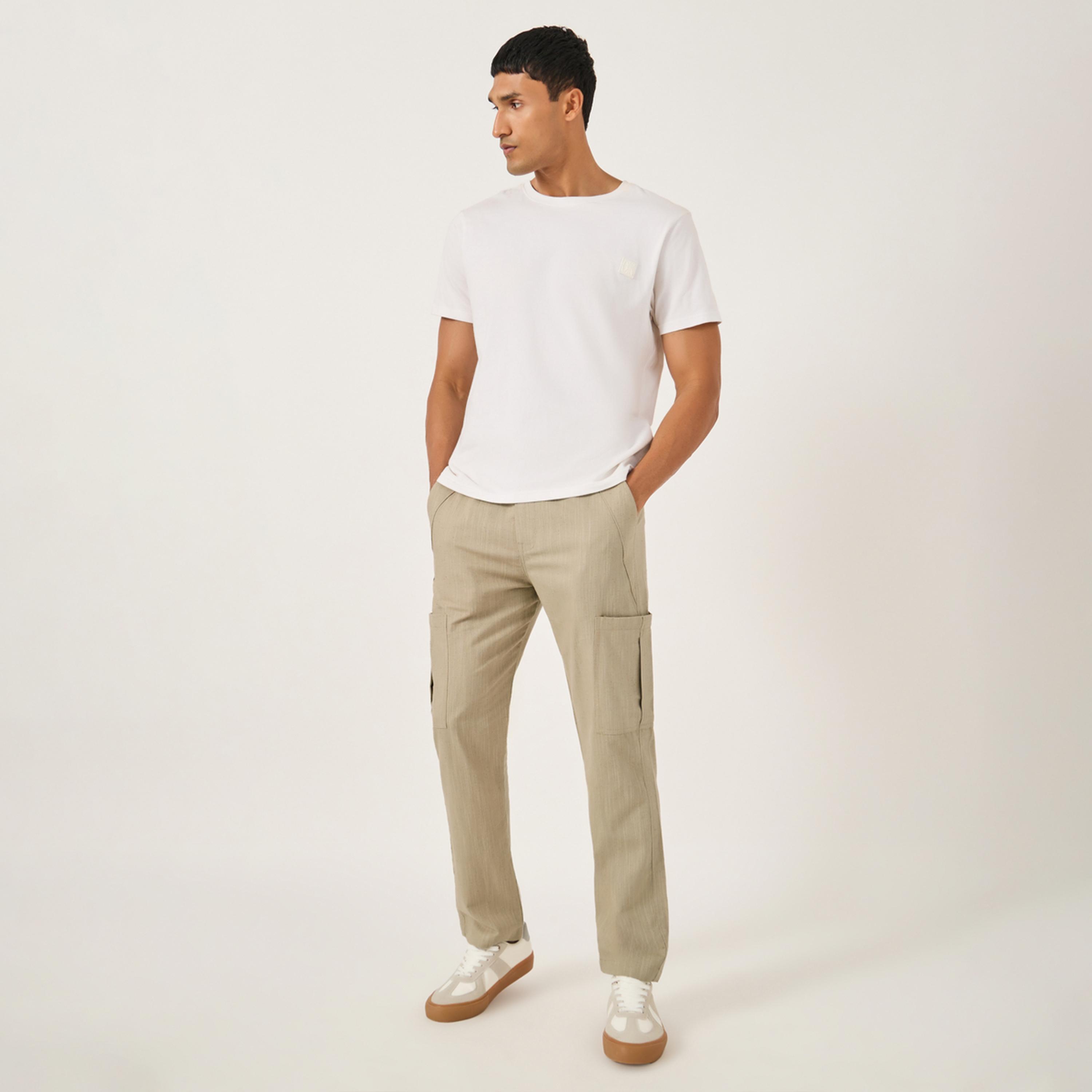 فورت كولينز × ستايلي - بنطال رجالي قطن بيج وساق مستقيمة-men-clothing-bottoms-trousersandchinos-trousers-image-2
