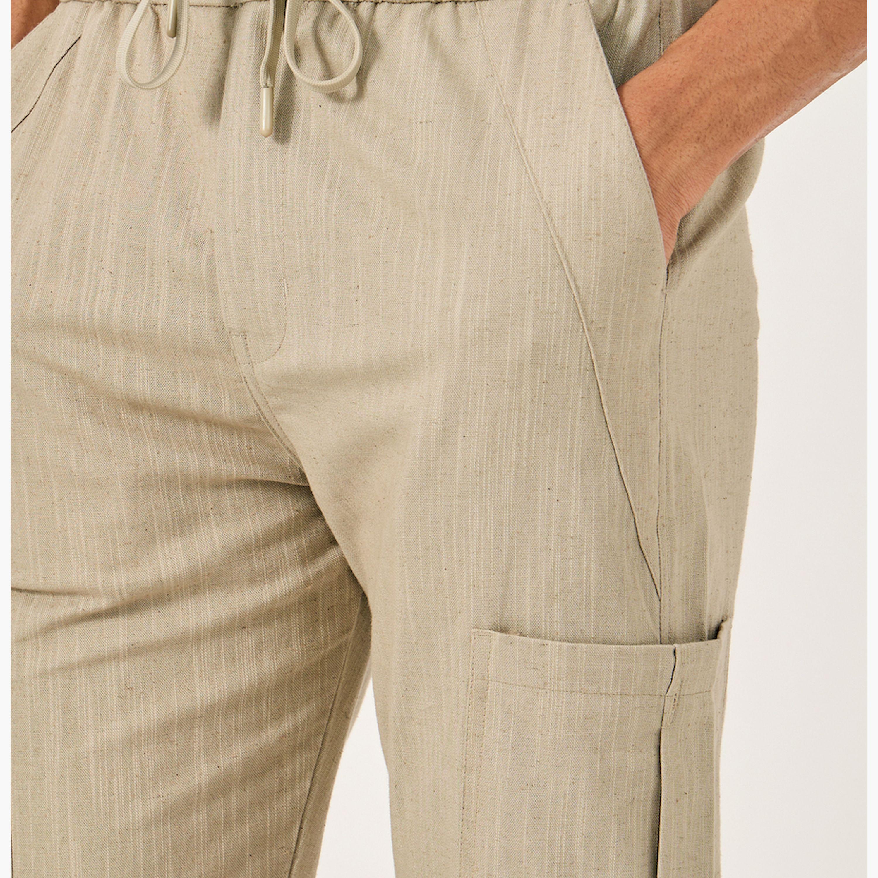 فورت كولينز × ستايلي - بنطال رجالي قطن بيج وساق مستقيمة-men-clothing-bottoms-trousersandchinos-trousers-image-3