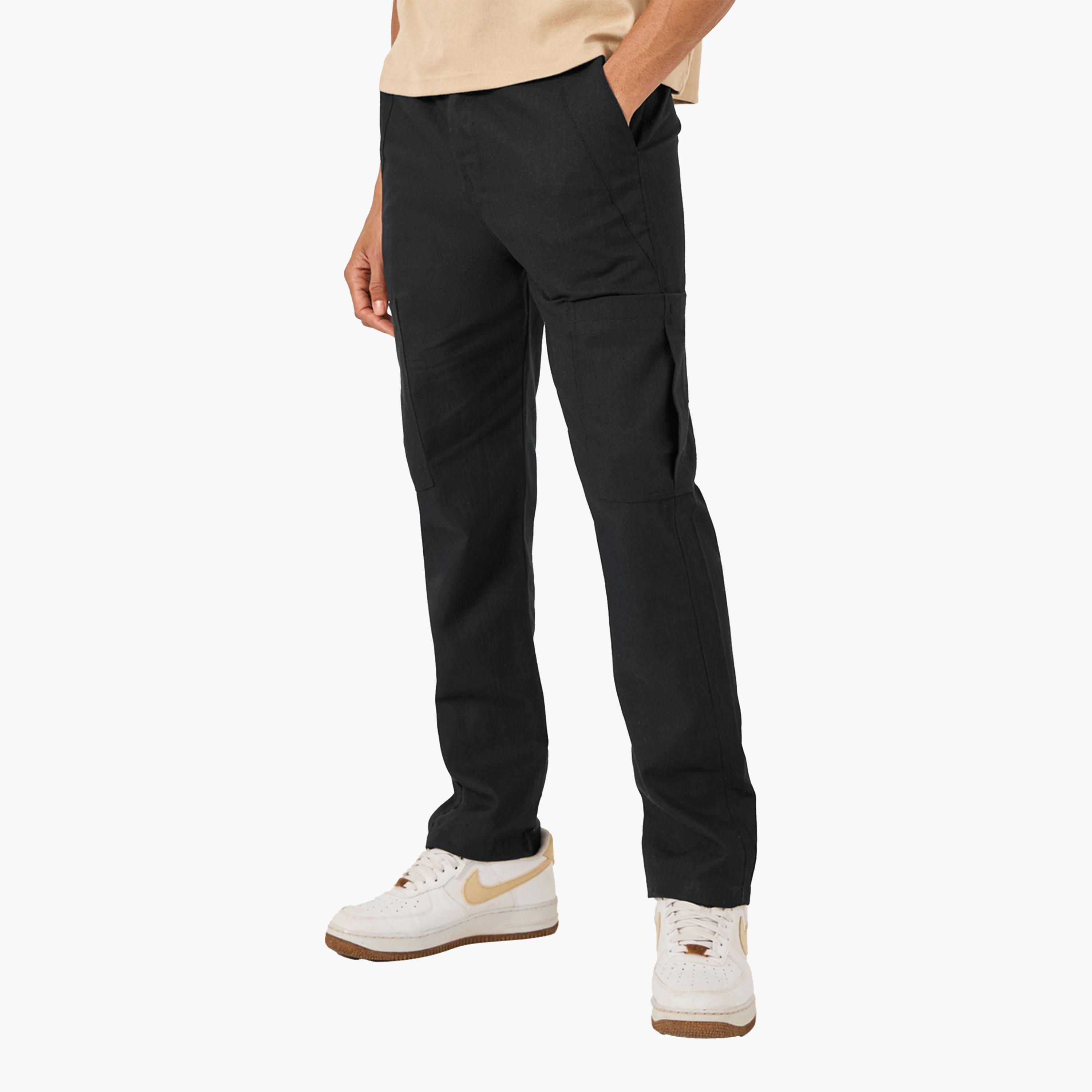 Fort Collins X Styli Mid Rise Straight Fit Track Pant with Drawstring-men-clothing-bottoms-joggers-image-1