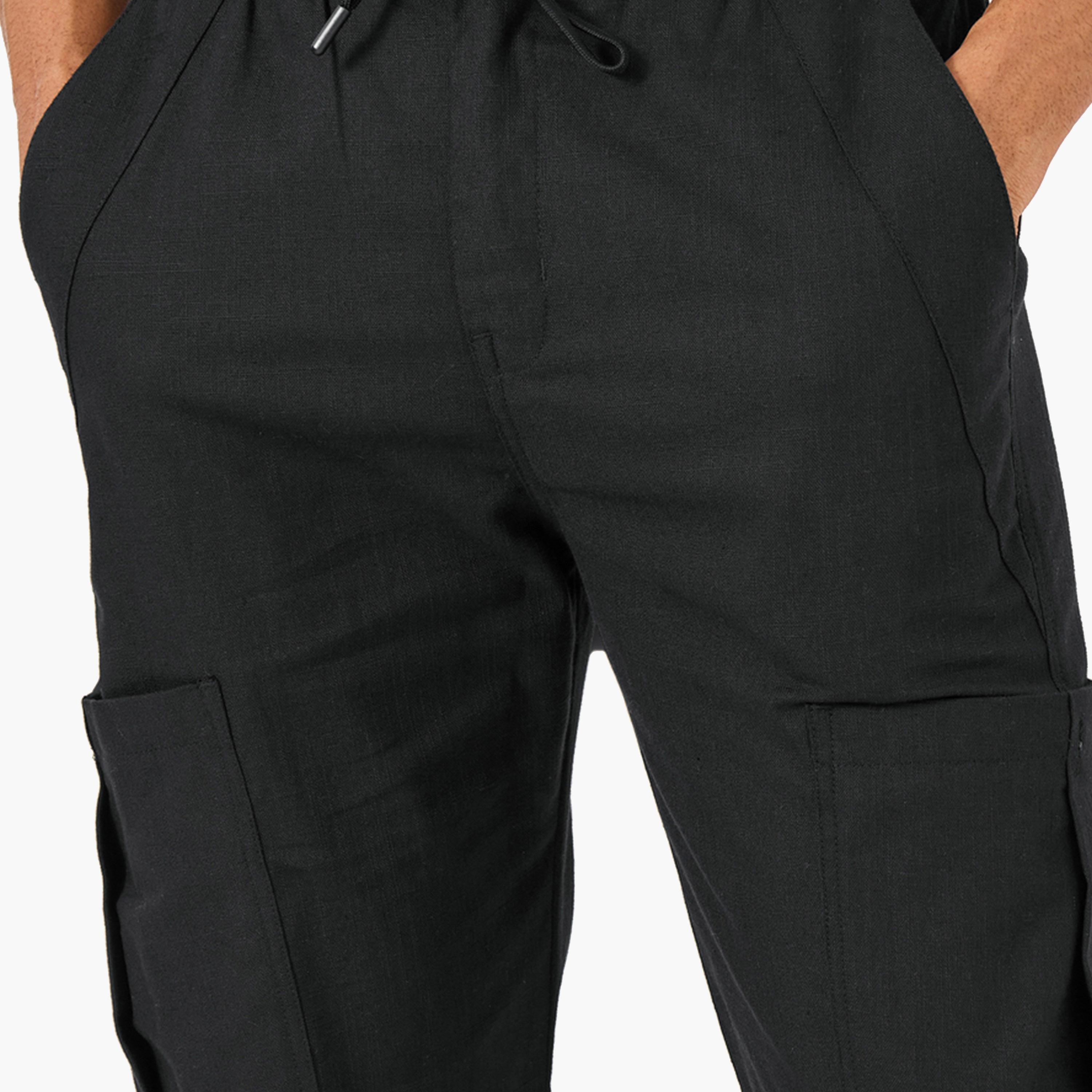 فورت كولينز × ستايلي - بنطال رياضي بخصر متوسط الارتفاع بقصّة مستقيمة ورباط-men-clothing-bottoms-joggers-image-3