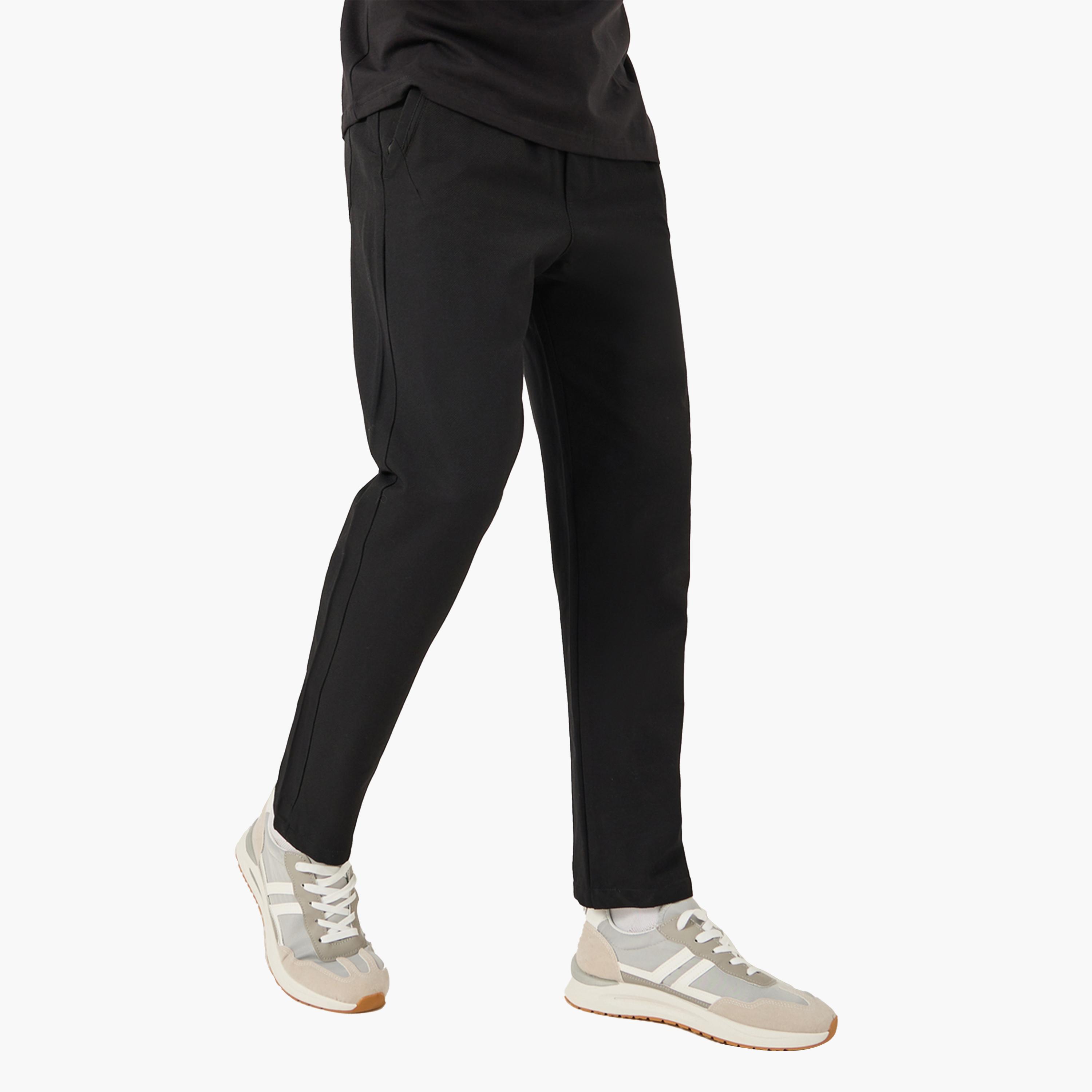 فورت كولينز × ستايلي - بنطال رياضي بخصر متوسط الارتفاع بقصّة مستقيمة ورباط-men-clothing-bottoms-joggers-image-1