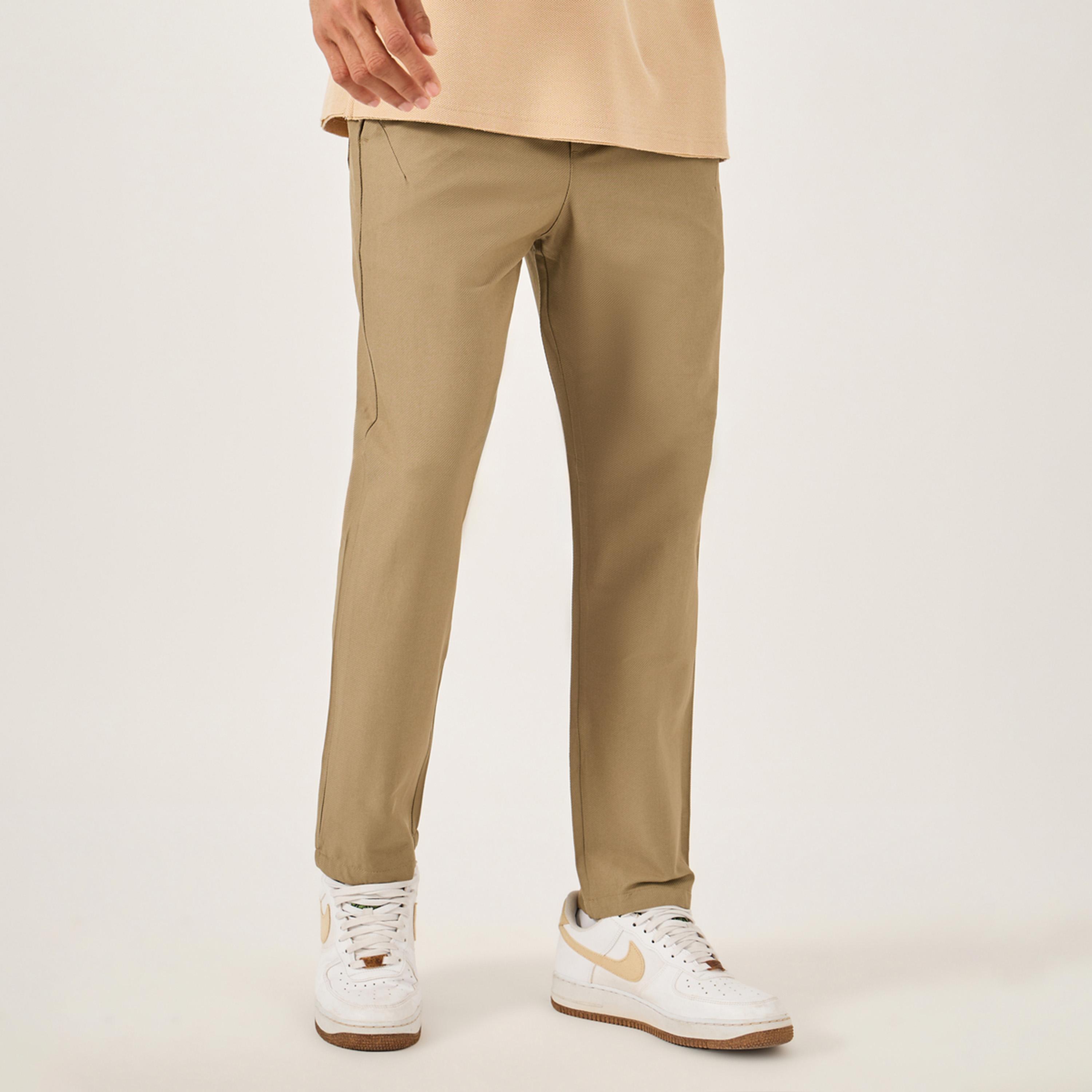 فورت كولينز × ستايلي - بنطال رجالي بقصة مستقيمة مع خصر برباط-men-clothing-bottoms-trousersandchinos-trousers-image-1