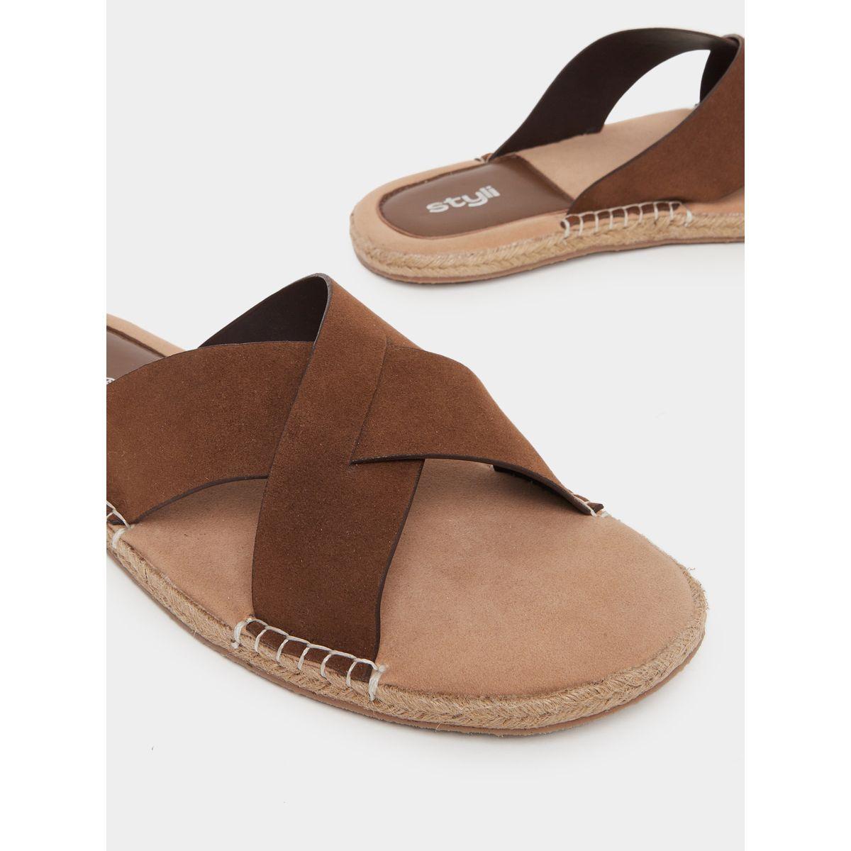 Styli Cross Strap Jute Espadrille Sandals-men-shoes-sandals-image-3