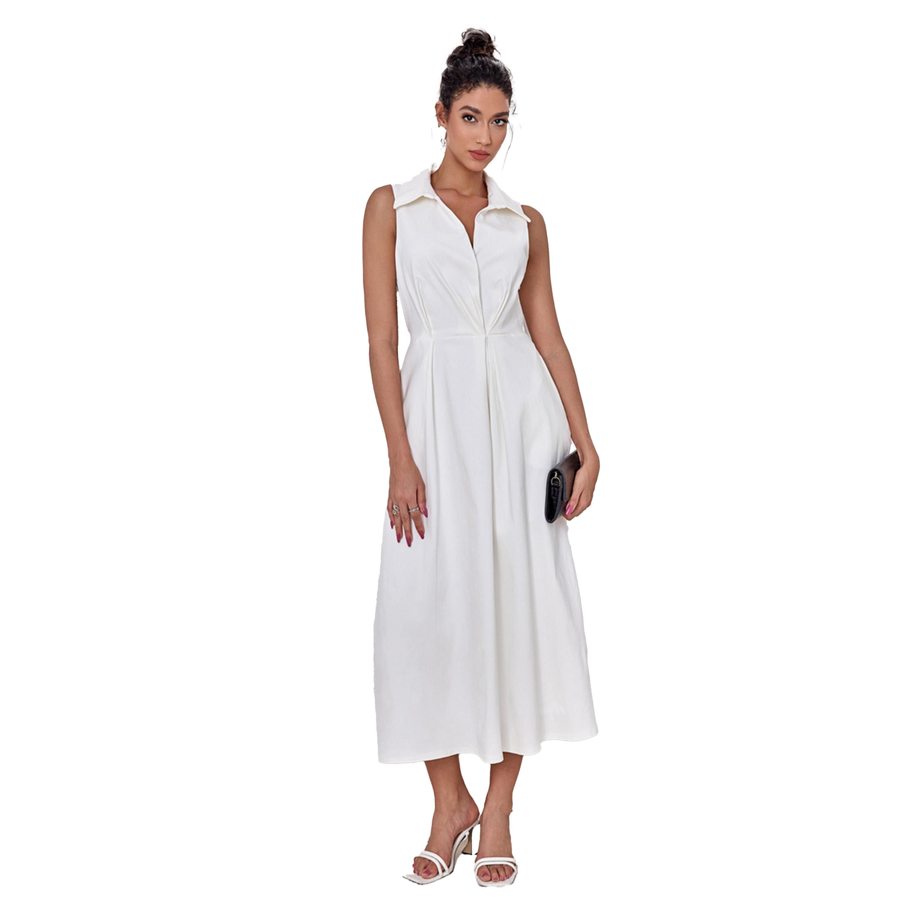 فستان ميدي سادة بلا أكمام-women-clothing-dresses-image-4