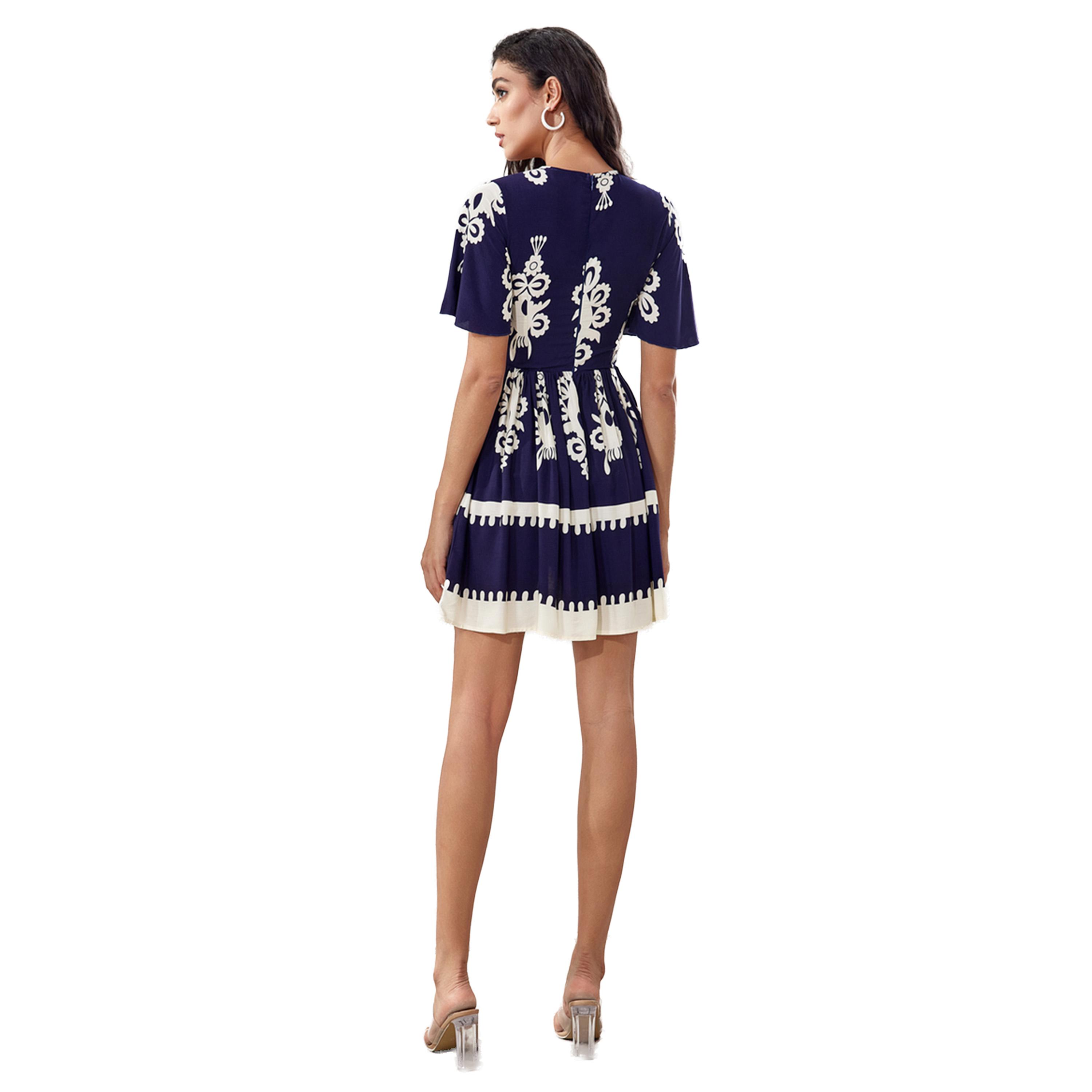 فستان ميدي مطبع بحافة واسعة-women-clothing-dresses-image-1