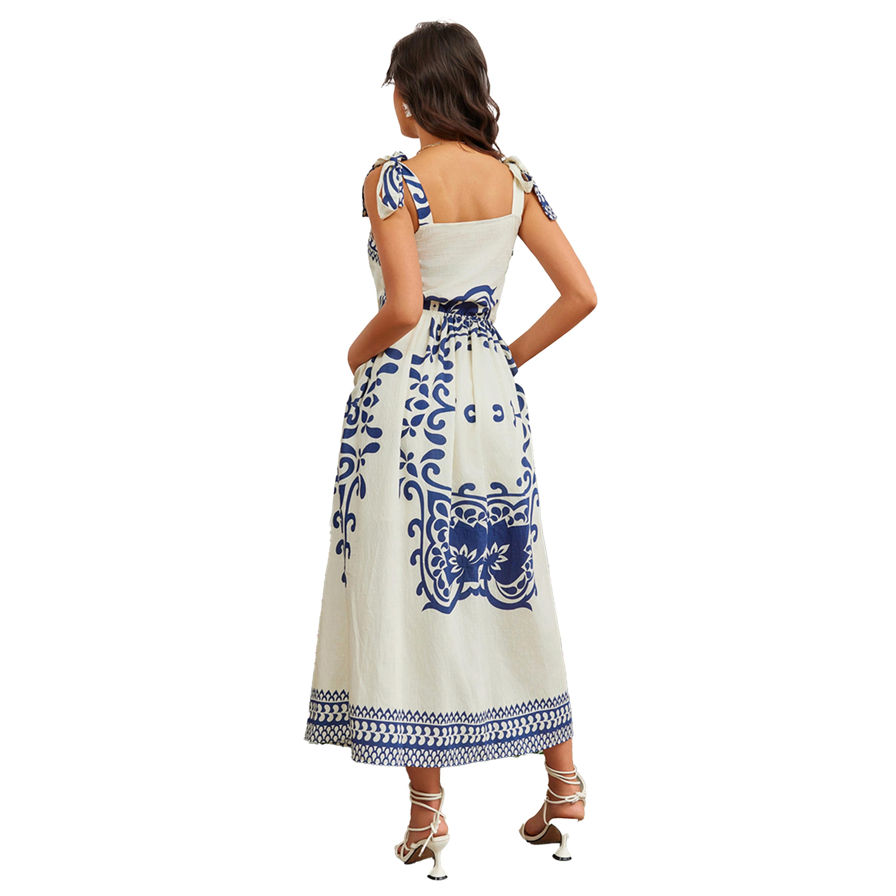Take Two Printed Square Neck A-Line Midi Dress-women-clothing-dresses-image-6