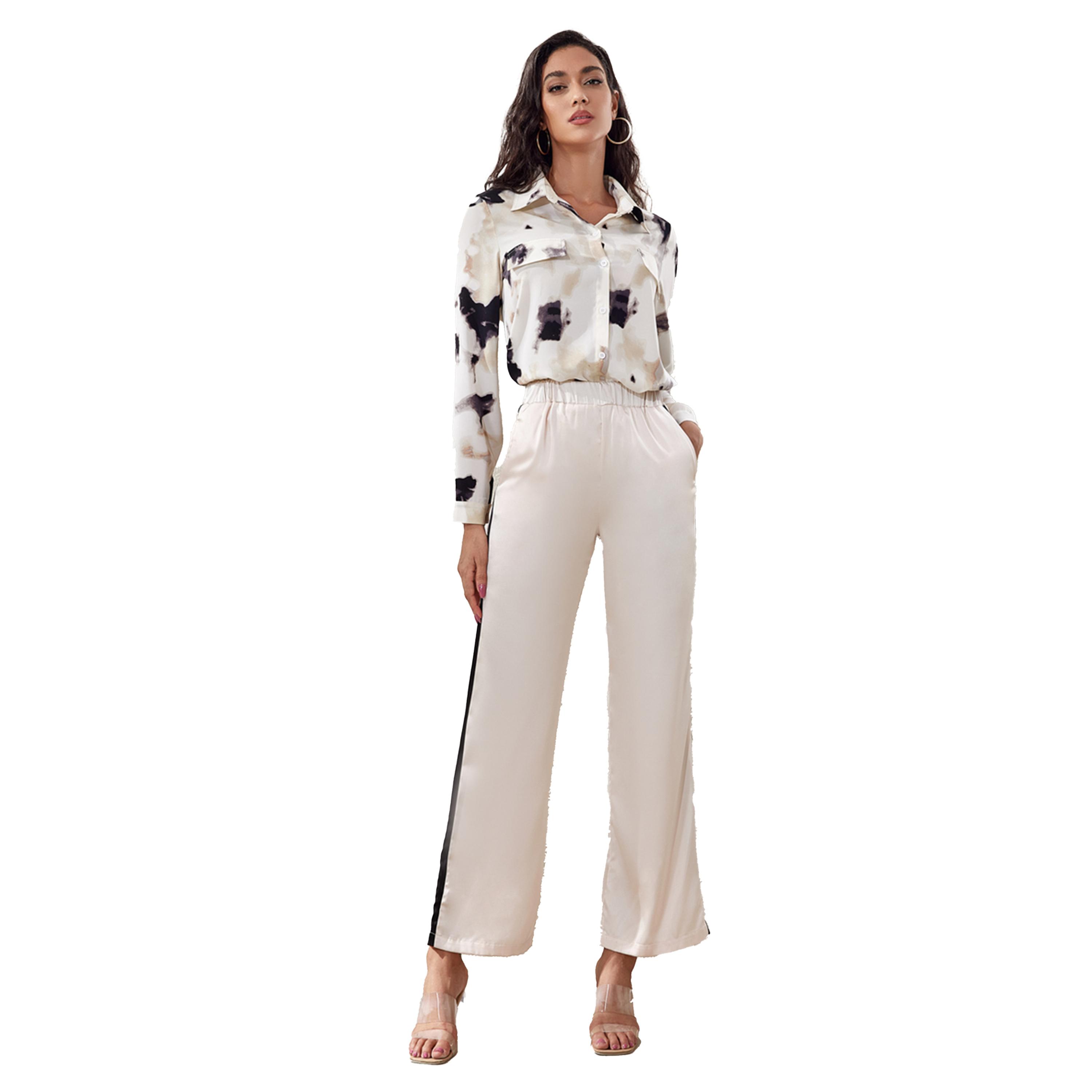 Take Two Printed Spread Collar Shirt with Pockets-women-clothing-shirtsandblouses-shirts-image-4
