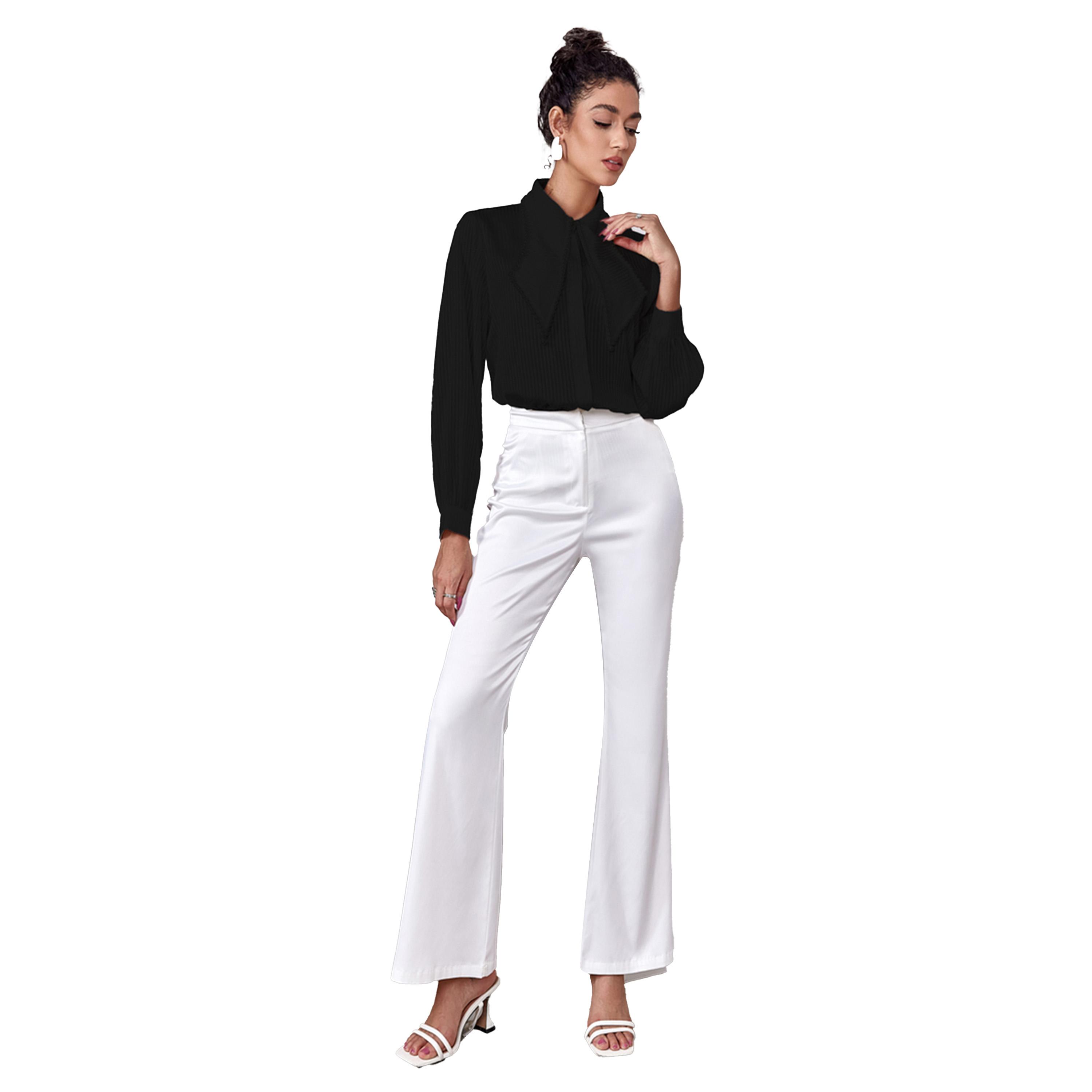 بلوزة ساتان بكسرات وياقة ليبل-women-clothing-shirtsandblouses-shirts-image-4