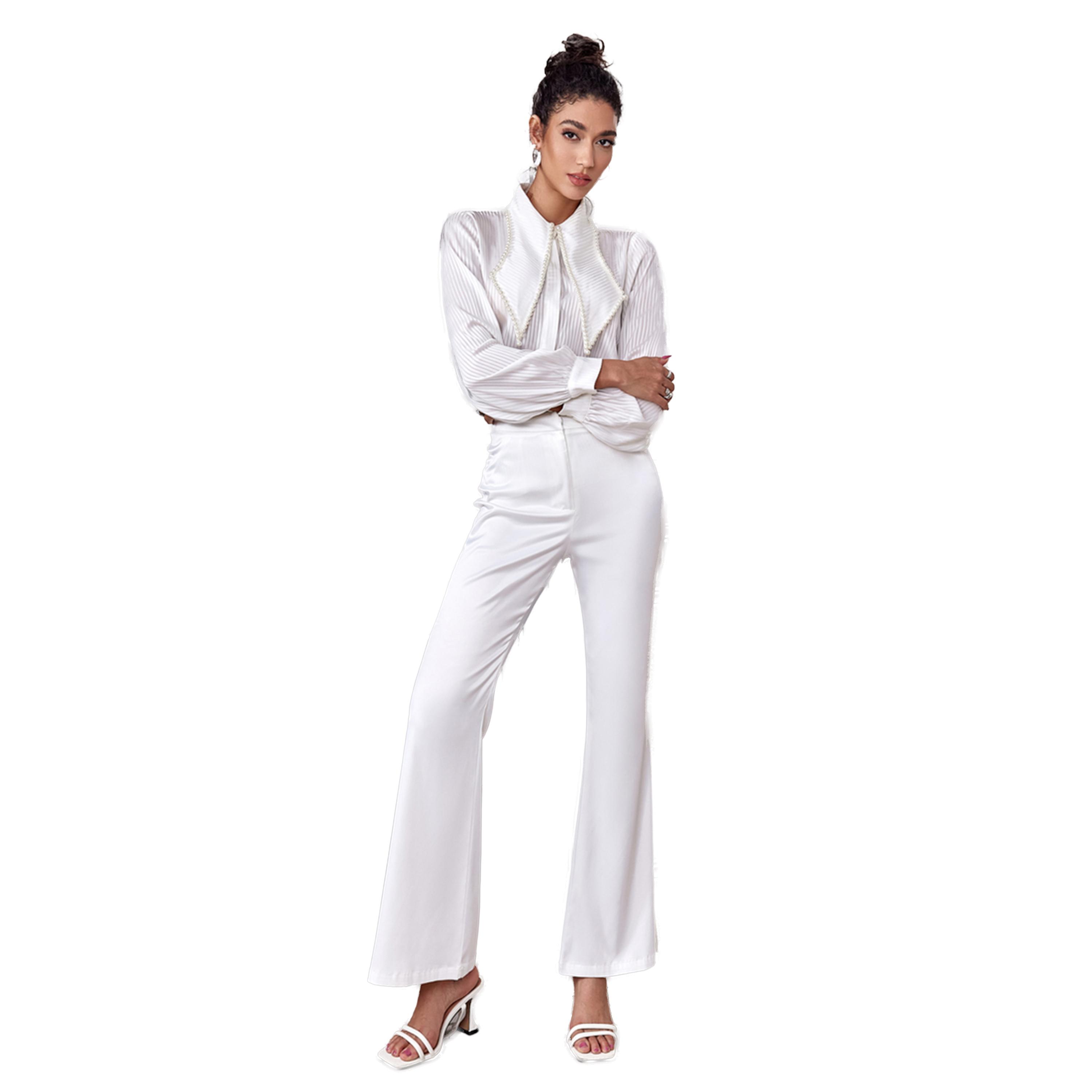 بلوزة ساتان بكسرات وياقة ليبل-women-clothing-shirtsandblouses-shirts-image-1