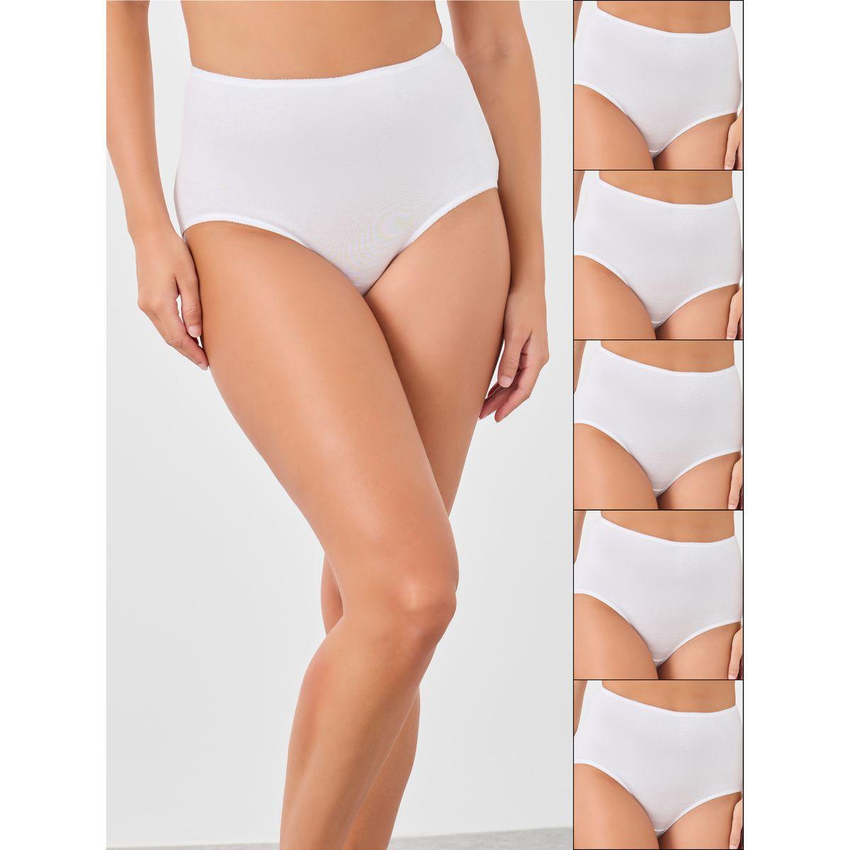 Styli Pack of 5 - Solid Elasticated Waistband Full Briefs-women-clothing-lingerie-panties-image-1