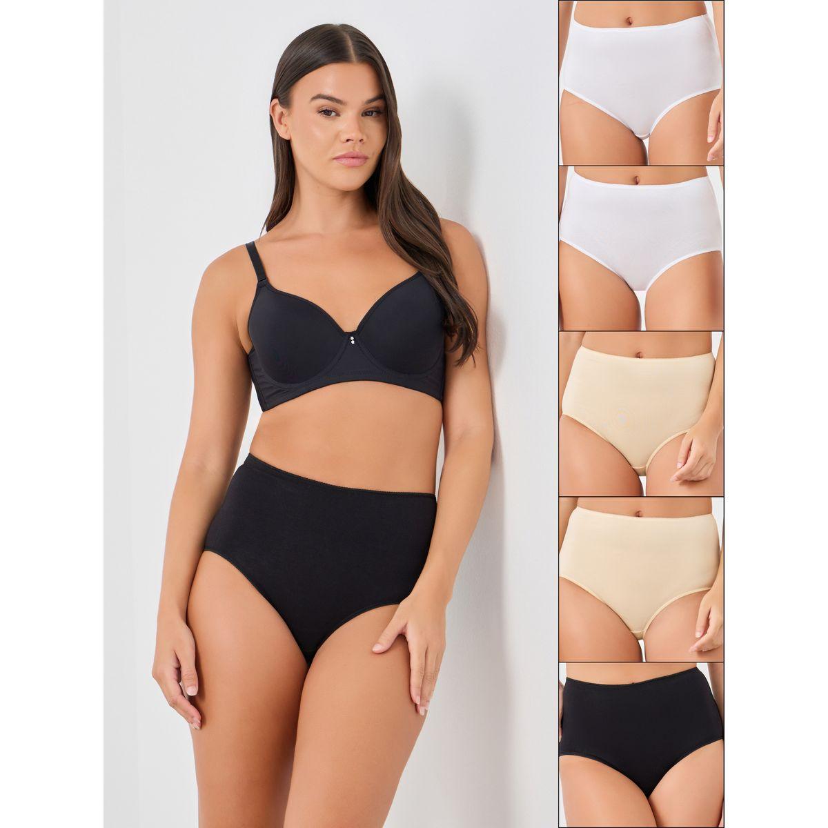 Styli Pack of 5 - Solid Full Briefs-women-clothing-lingerie-panties-image-1