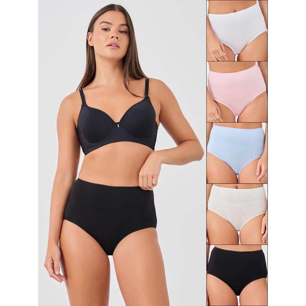 مجموعة من 5 سراويل داخلية سادة-women-clothing-lingerie-panties-image-1