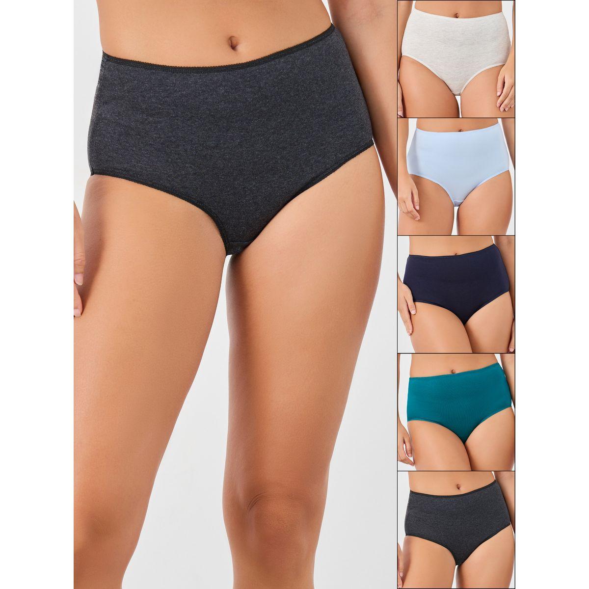 Styli Pack of 5 - Solid Full Briefs-women-clothing-lingerie-panties-image-1