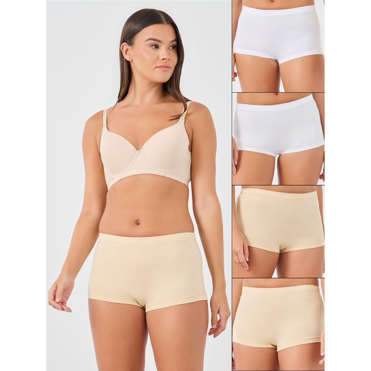 Styli Pack of 4 - Solid Elasticated Waistband Boyshorts-women-clothing-lingerie-panties-image-1