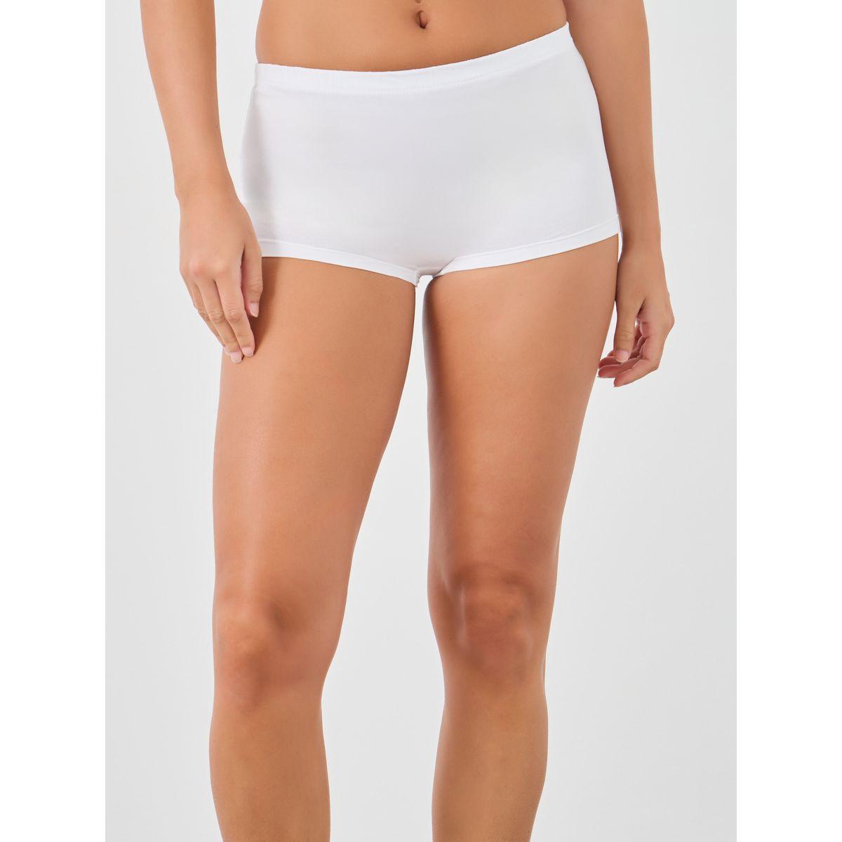 مجموعة من 4 بوي شورت سادة بخصر مطاطي-women-clothing-lingerie-panties-image-8