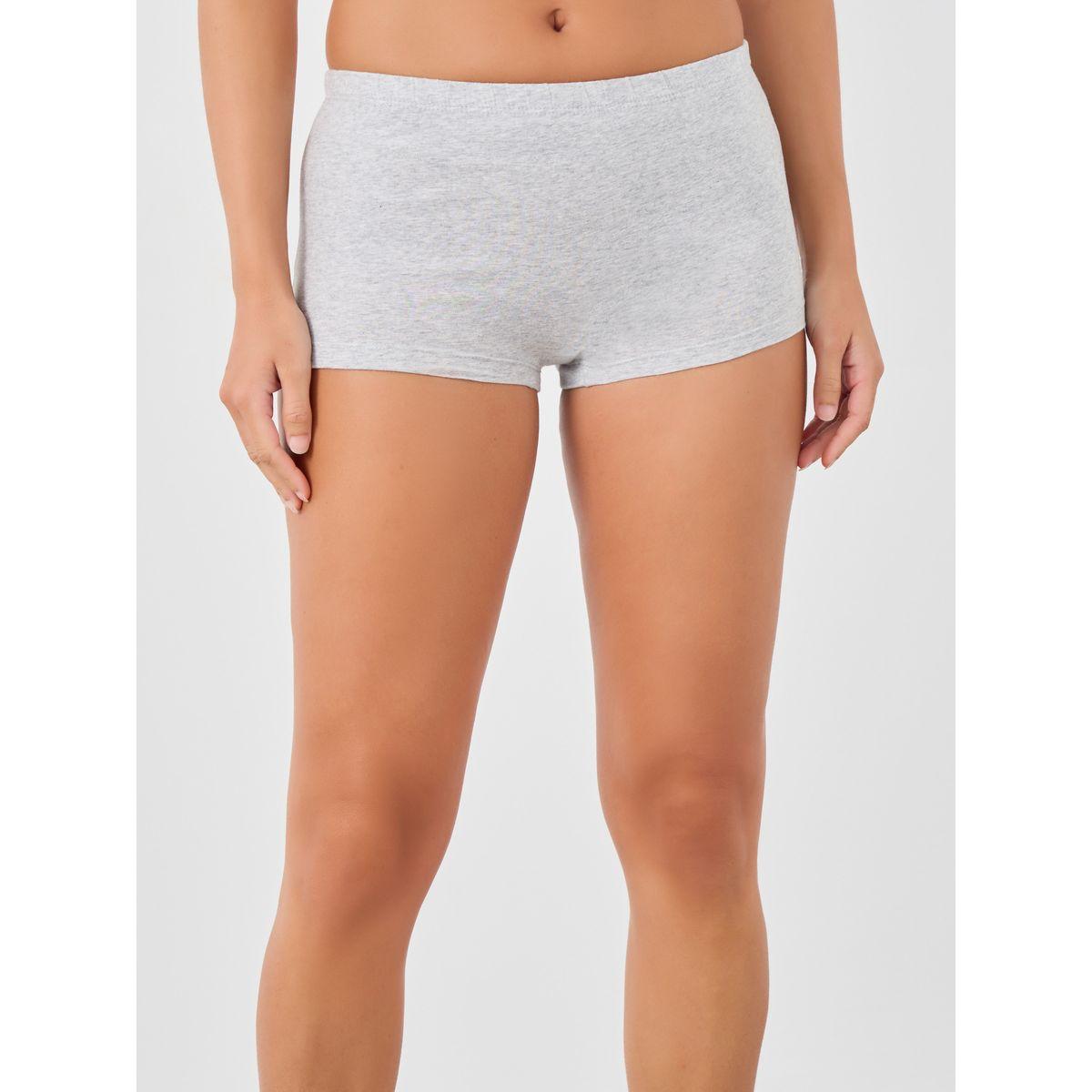 Styli Pack of 4 - Solid Elasticated Waistband Boyshorts-women-clothing-lingerie-panties-image-7