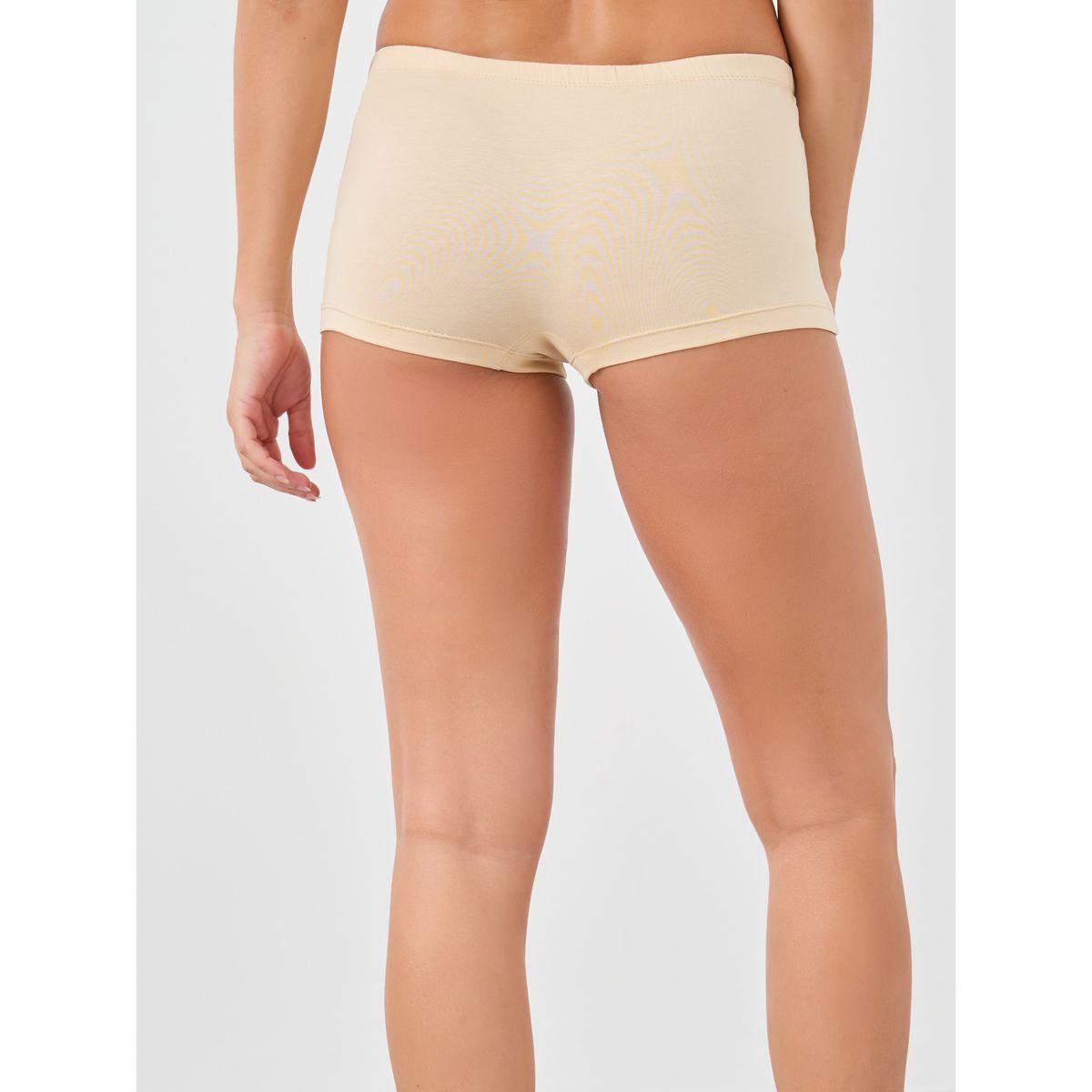 مجموعة من 4 بوي شورت سادة بخصر مطاطي-women-clothing-lingerie-panties-image-5