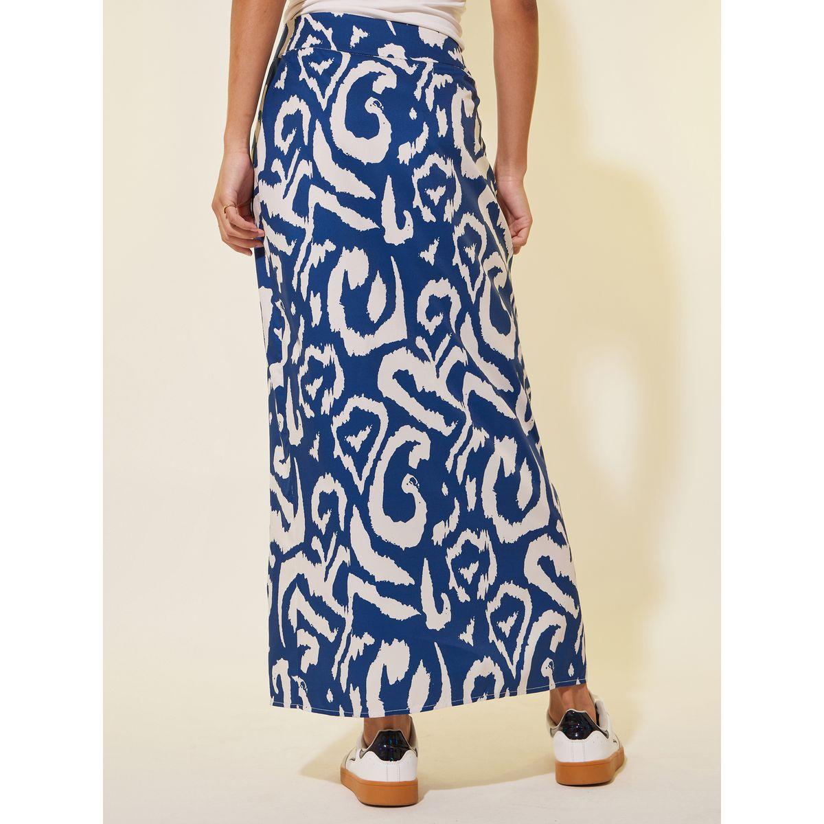 تنورة طويلة مطبعة بالكامل مع شق جانبي-women-clothing-bottoms-skirts-image-4