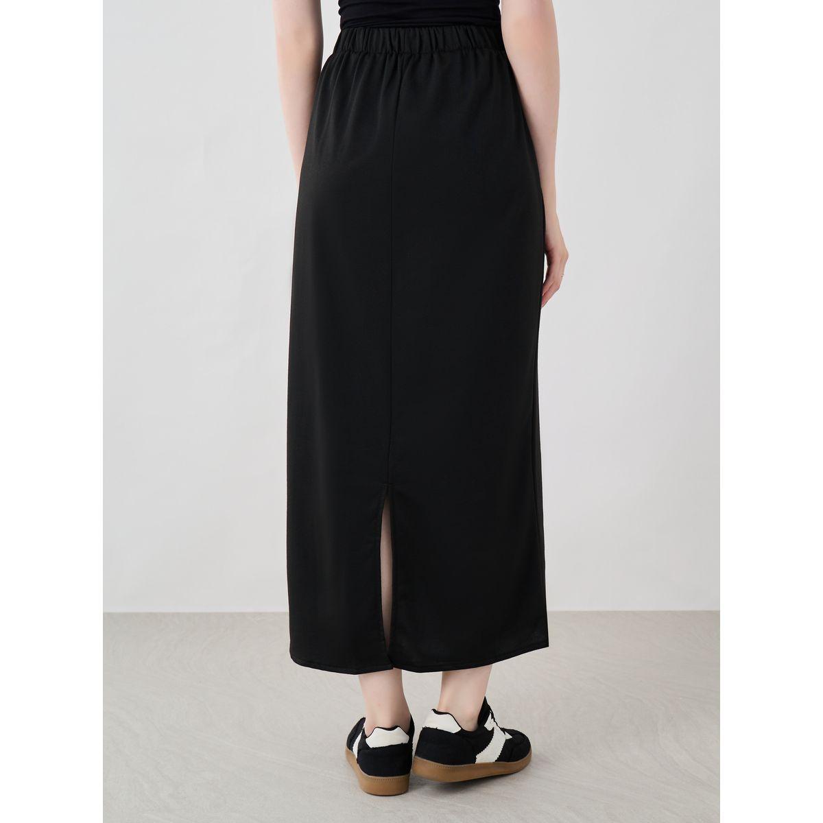 Styli Solid High Rise Straight Fit Midi Skirt-women-clothing-skirts-image-4