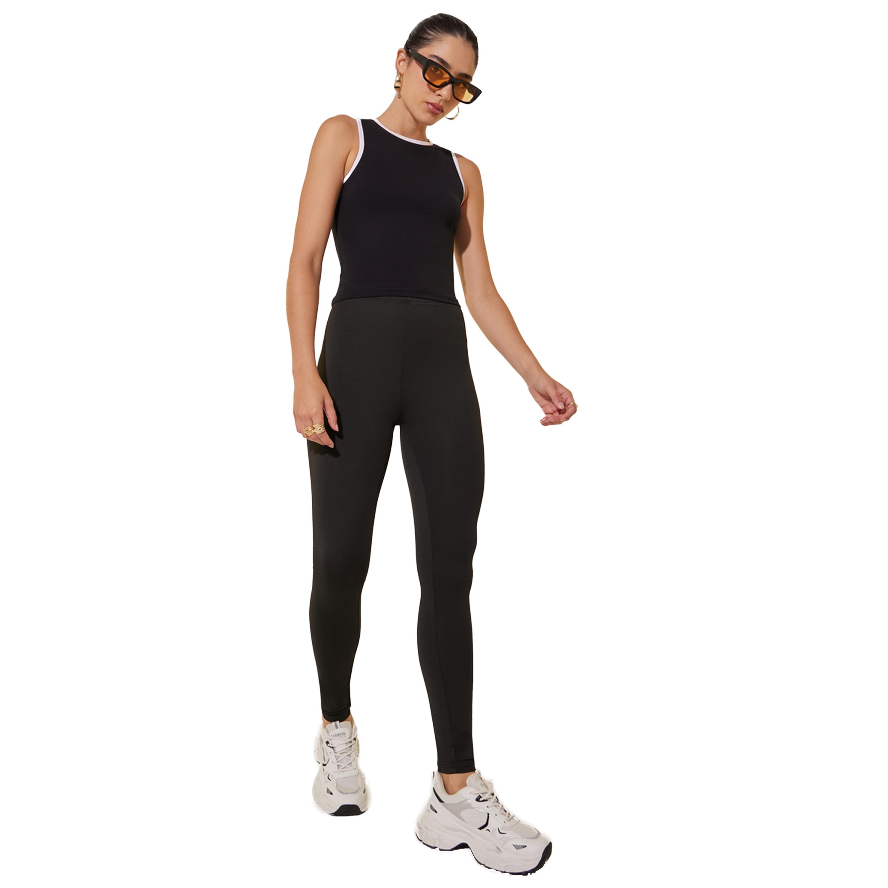 Take Two Solid Plain Black Leggings-women-clothing-bottoms-leggings-image-1
