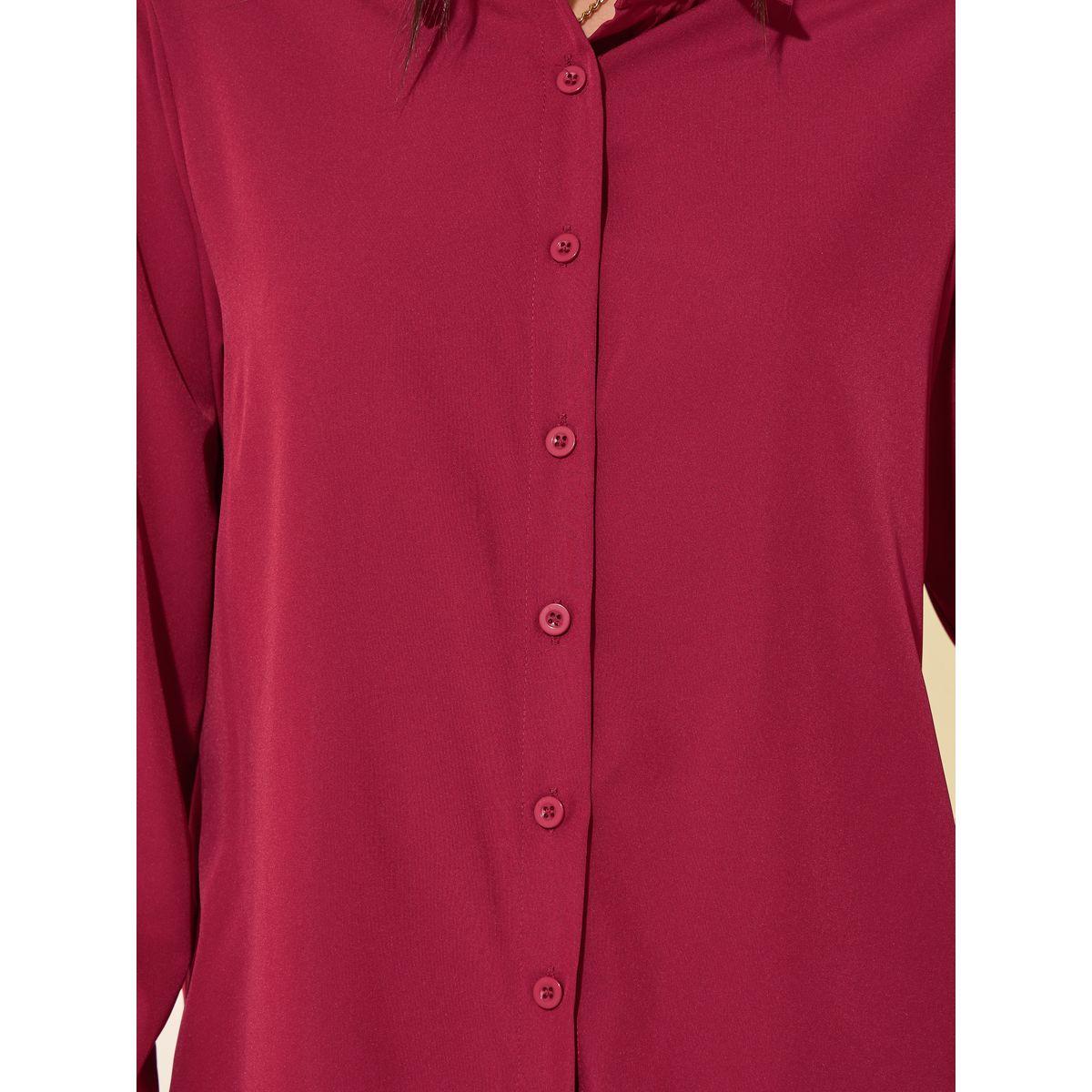 Styli Solid Long Sleeve Shirt and Pants Co-Ords-women-clothing-coordsets-image-4