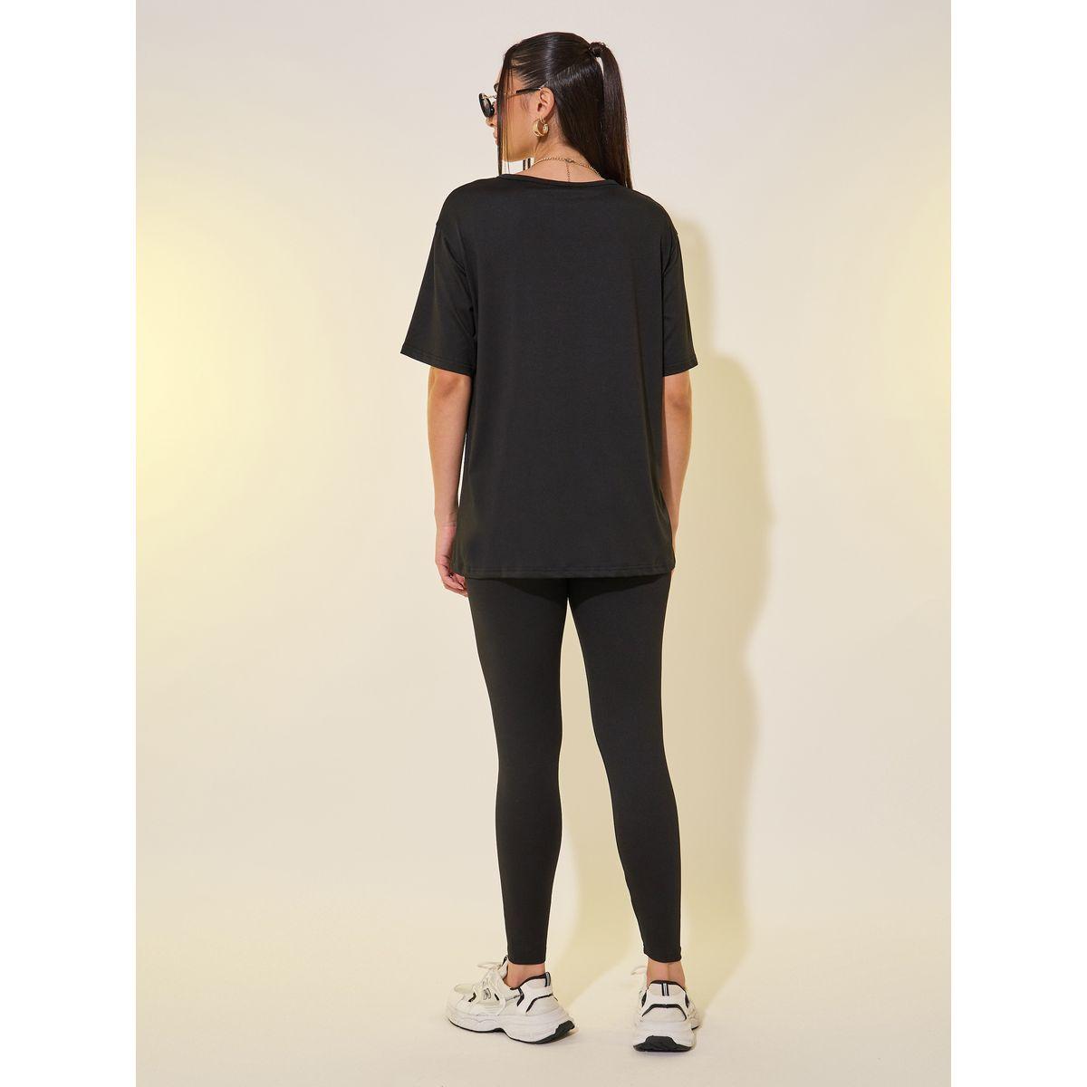 Styli Slogan Printed Short Sleeve T-Shirt and Leggings Co-Ords-women-clothing-coordsets-image-6