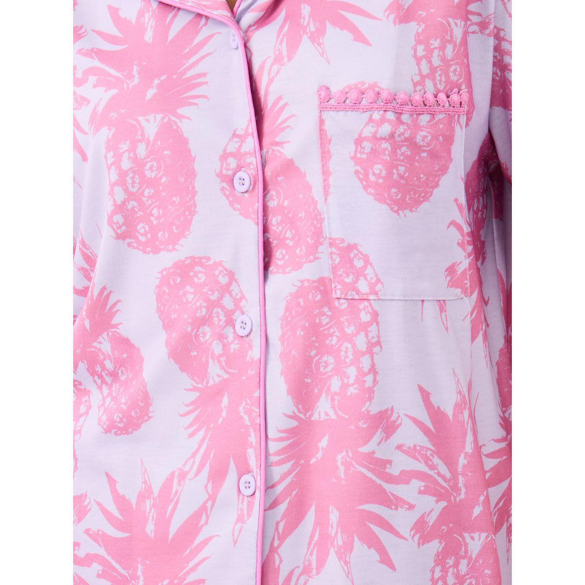 طقم بيجاما من بنطال وبلوزة بطبعات كاملة-women-clothing-nightwear-pyjamas-longsets-image-4