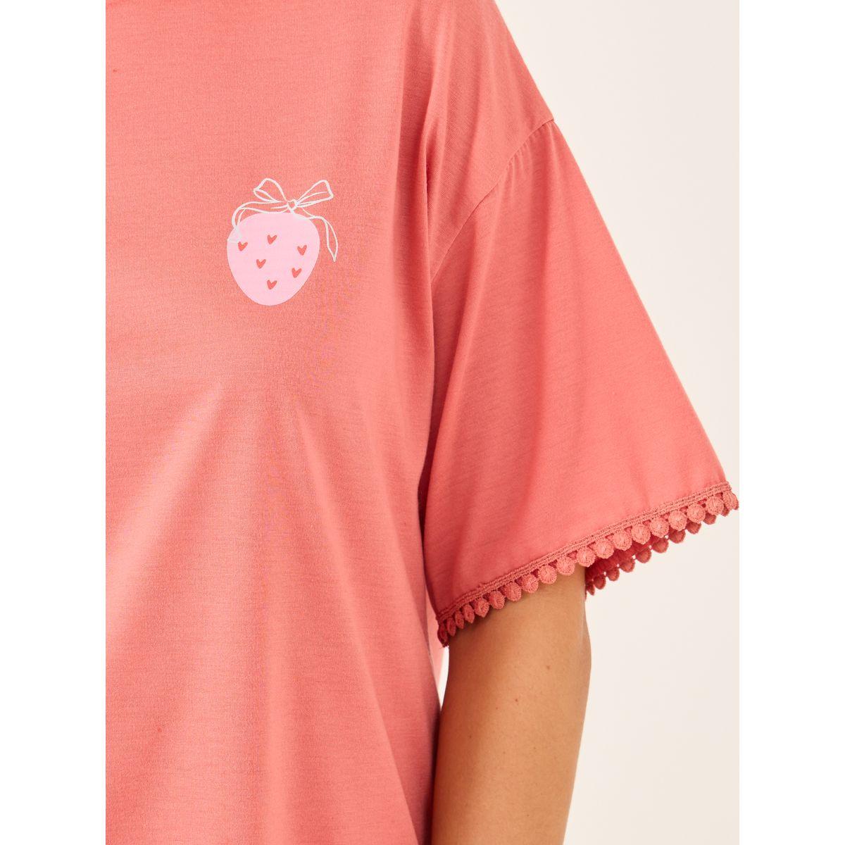 طقم بيجاما من بنطال وتيشيرت بطبعة جرافيك-women-clothing-nightwear-pyjamas-longsets-image-4