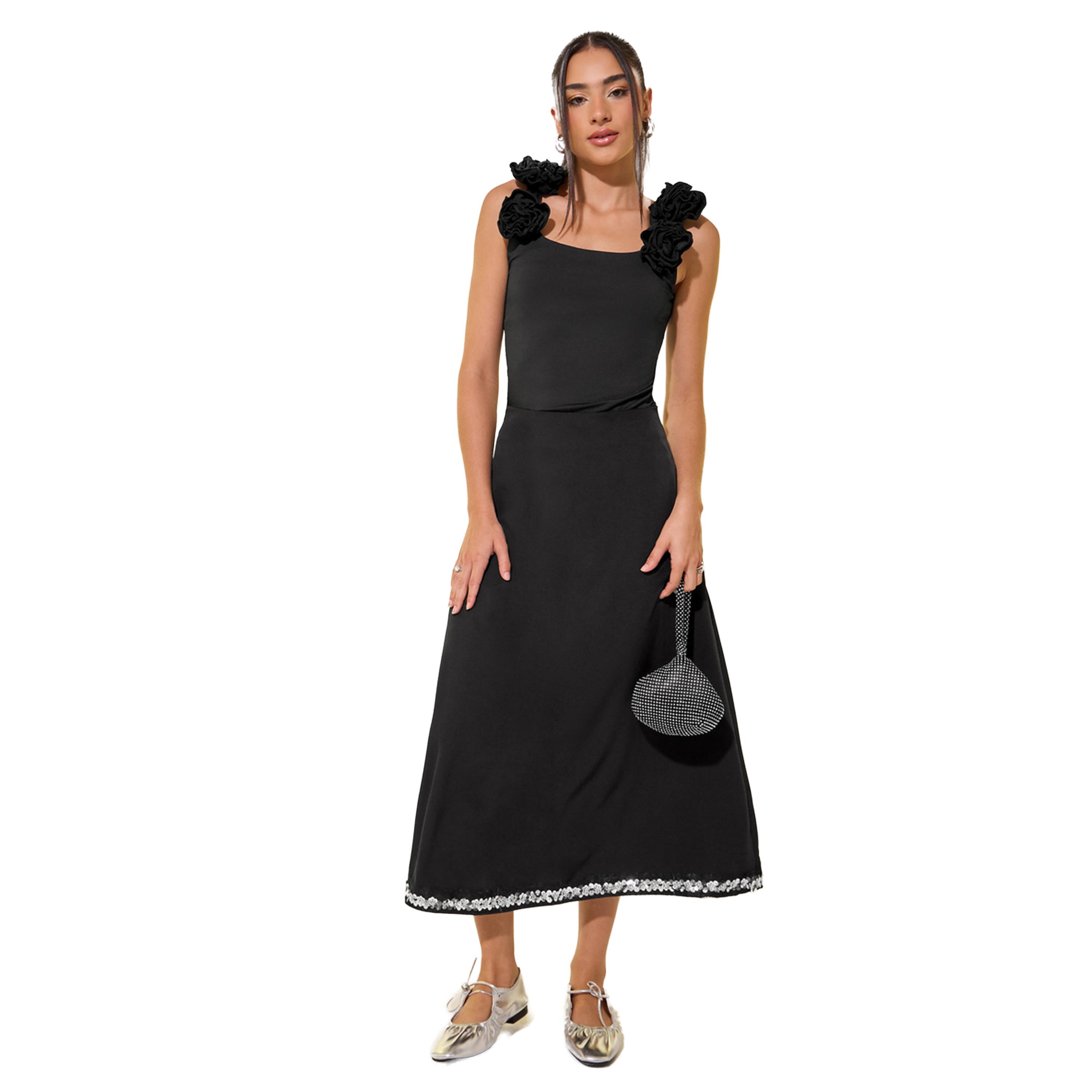 Take Two Sequined Hem A-Line Midi Skirt-women-clothing-bottoms-skirts-image-1