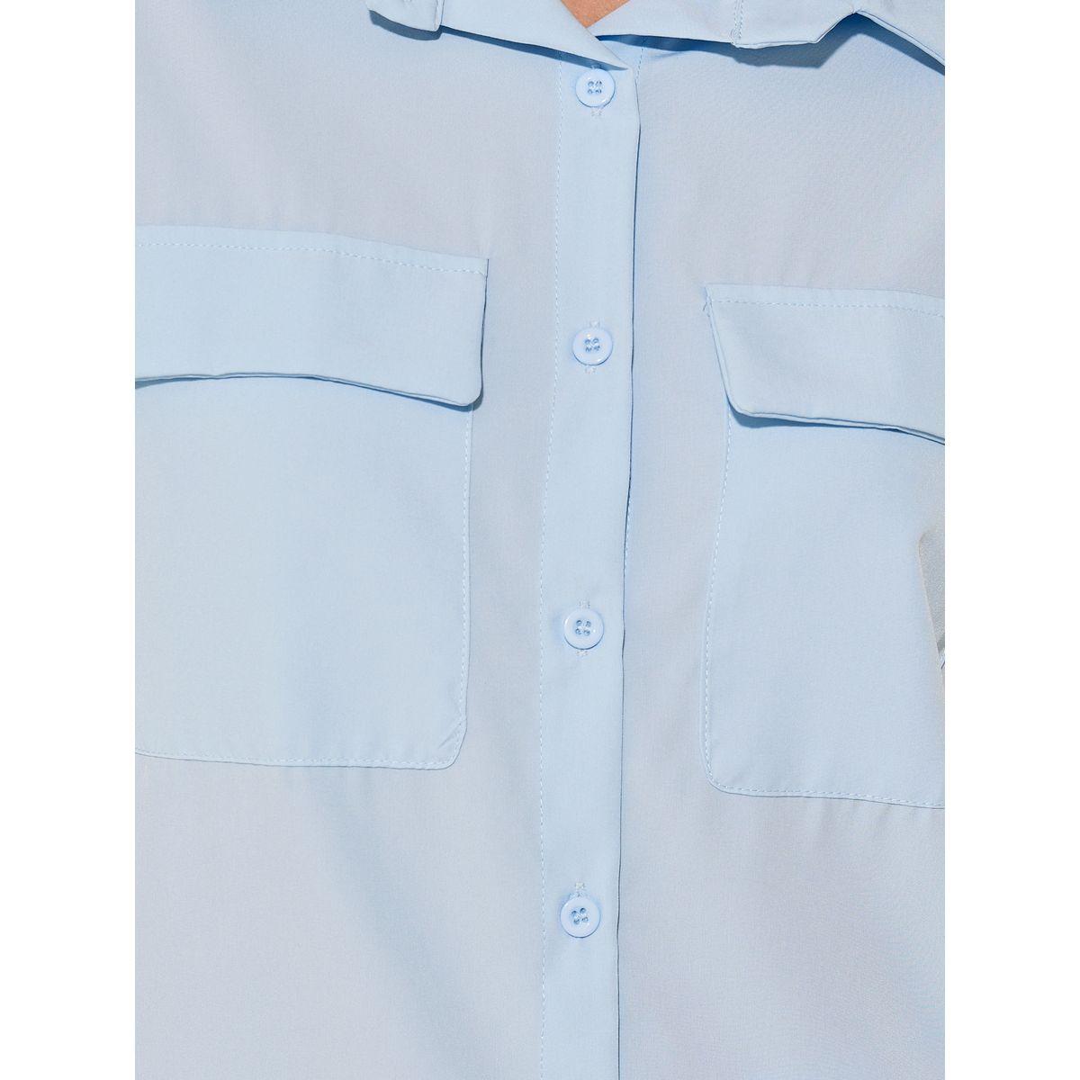 Styli Solid Pocket Detail Shirt and Pants Co-Ords-women-clothing-coordsets-image-4