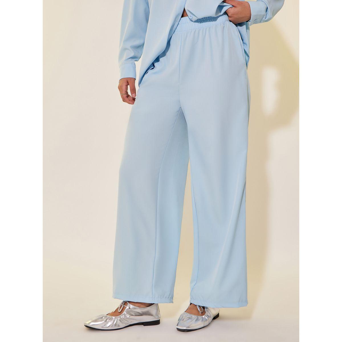 Styli Solid Pocket Detail Shirt and Pants Co-Ords-women-clothing-coordsets-image-6