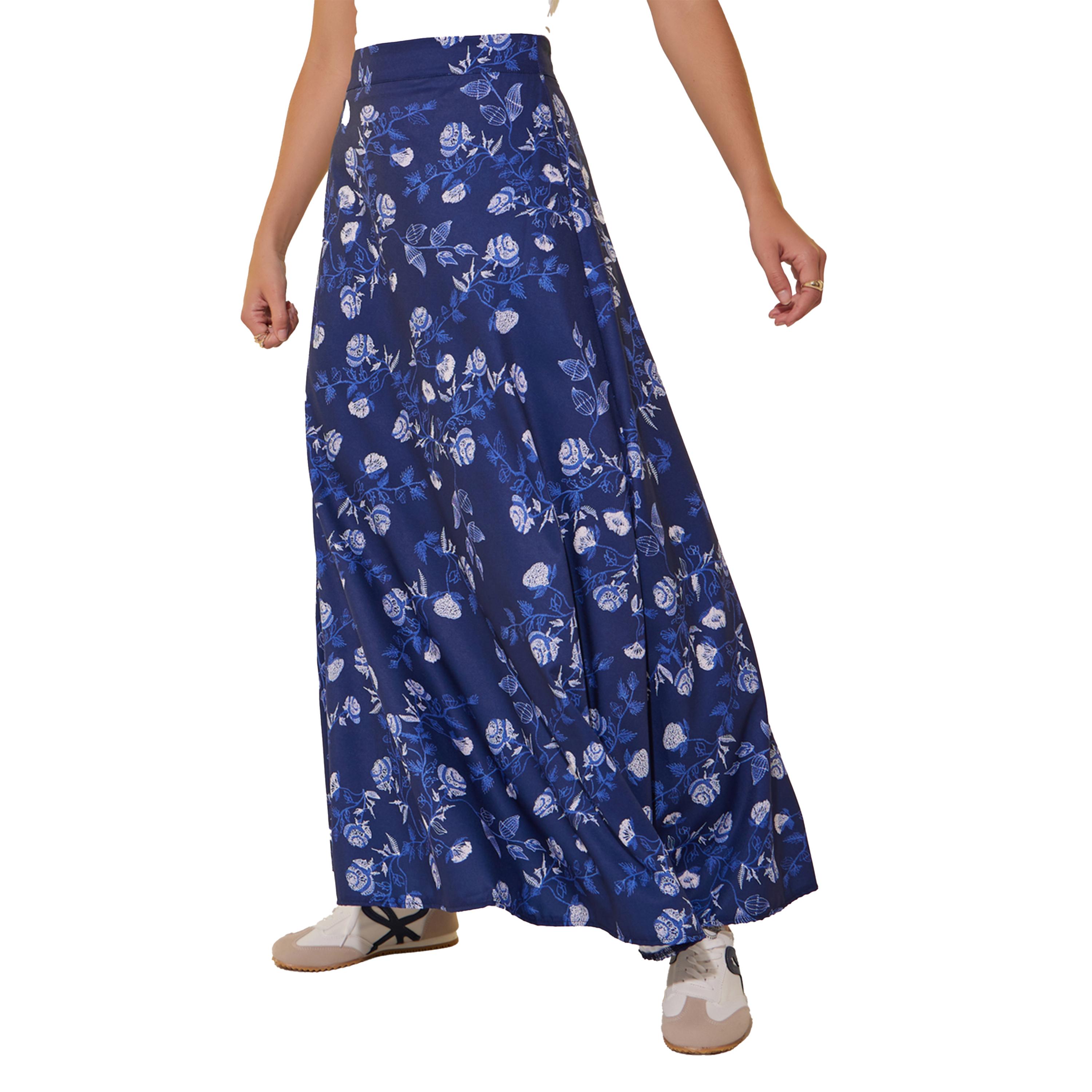 Take Two Floral Printed Maxi and Solid Sleeveless A-Line Skirt-women-clothing-bottoms-skirts-image-2