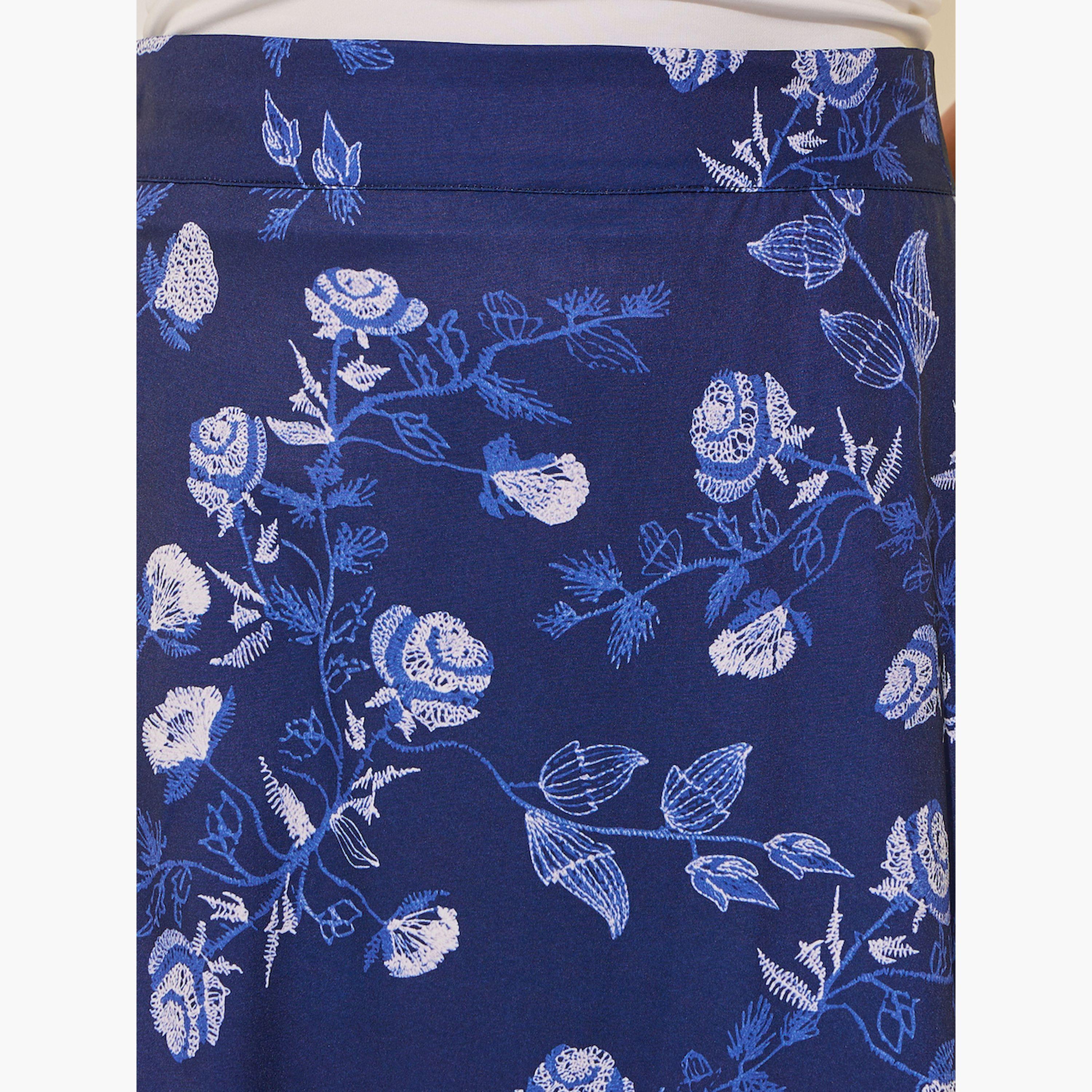 Take Two Floral Printed Maxi and Solid Sleeveless A-Line Skirt-women-clothing-bottoms-skirts-image-3