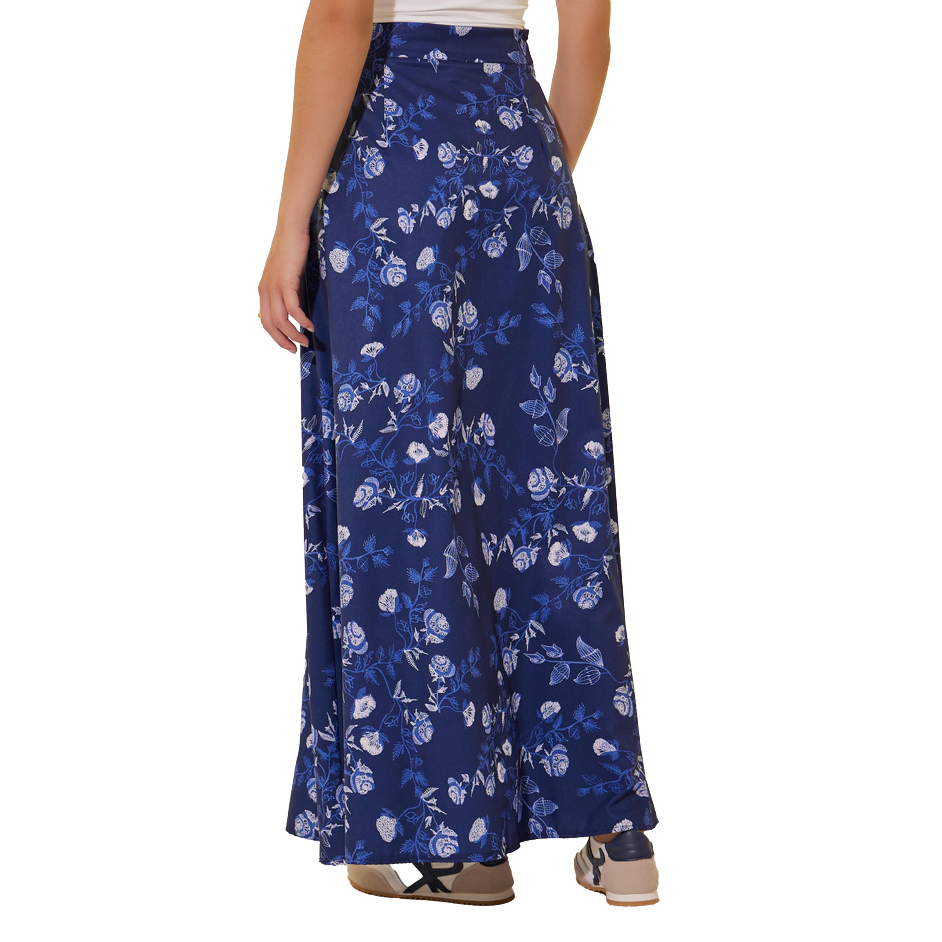 Take Two Floral Printed Maxi and Solid Sleeveless A-Line Skirt-women-clothing-bottoms-skirts-image-4