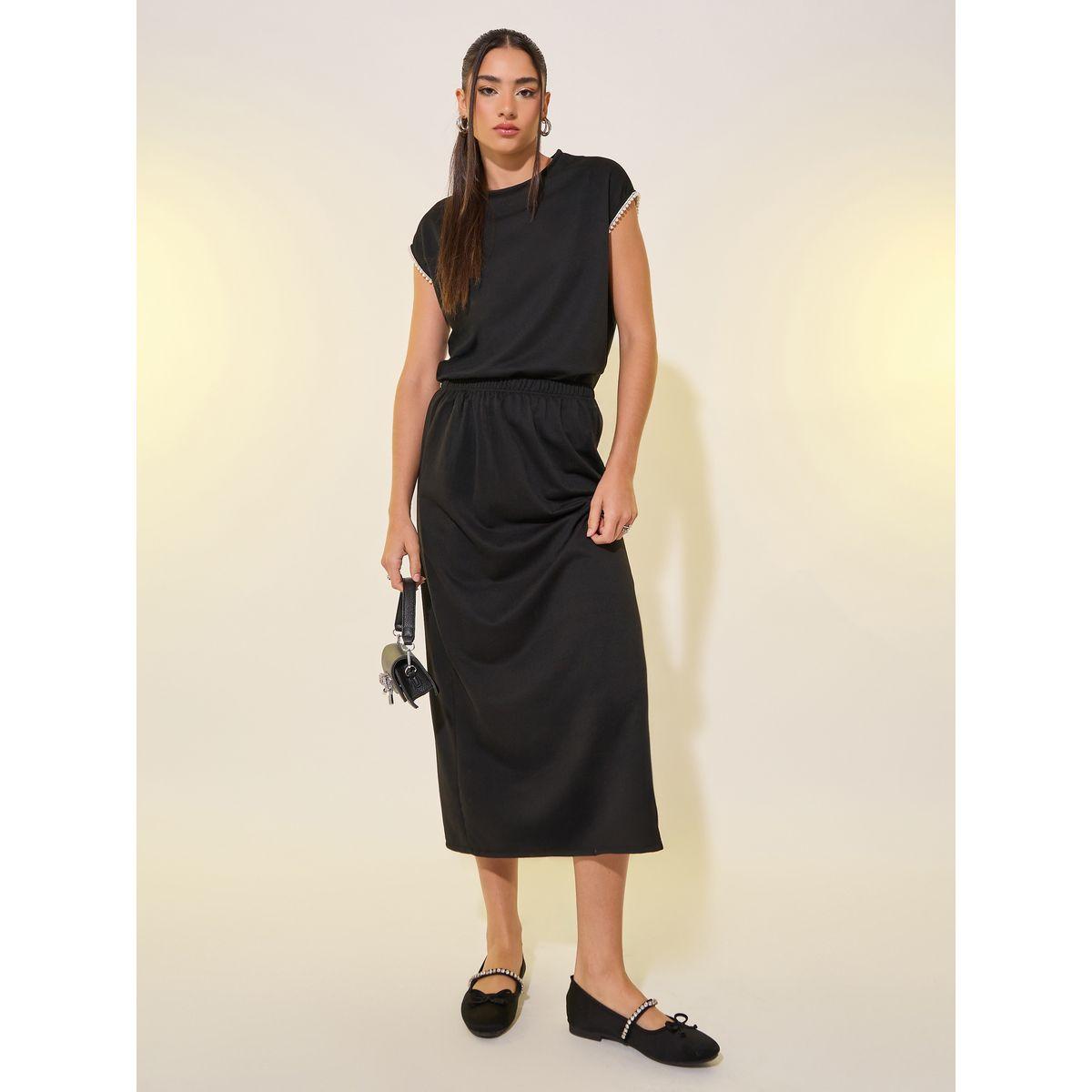 طقم منسق من تنورة وبلوزة بأكمام قصيرة-women-clothing-coordsets-image-1