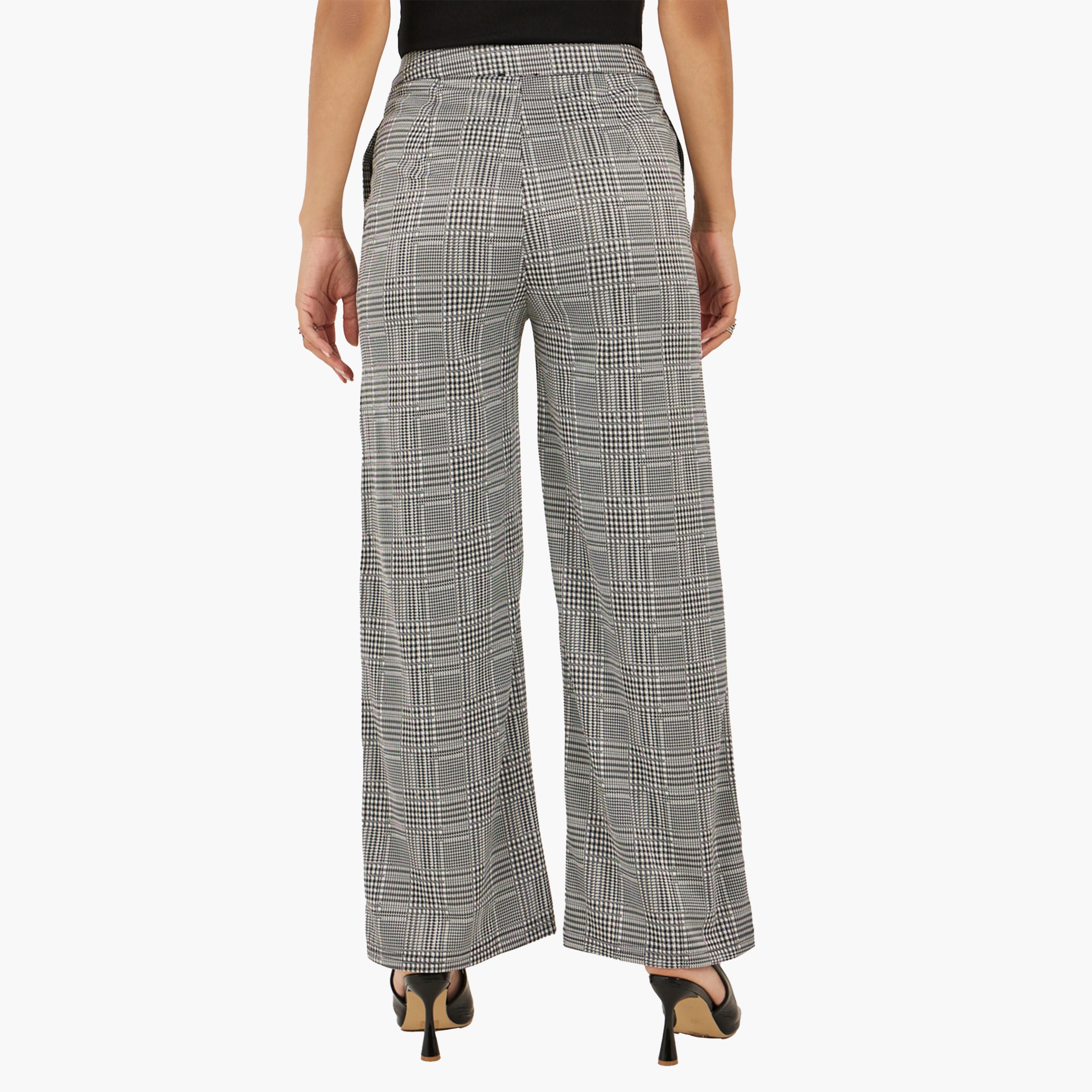 بنطال بأرجل واسعة وخصر متوسط-women-clothing-bottoms-trousers-image-4