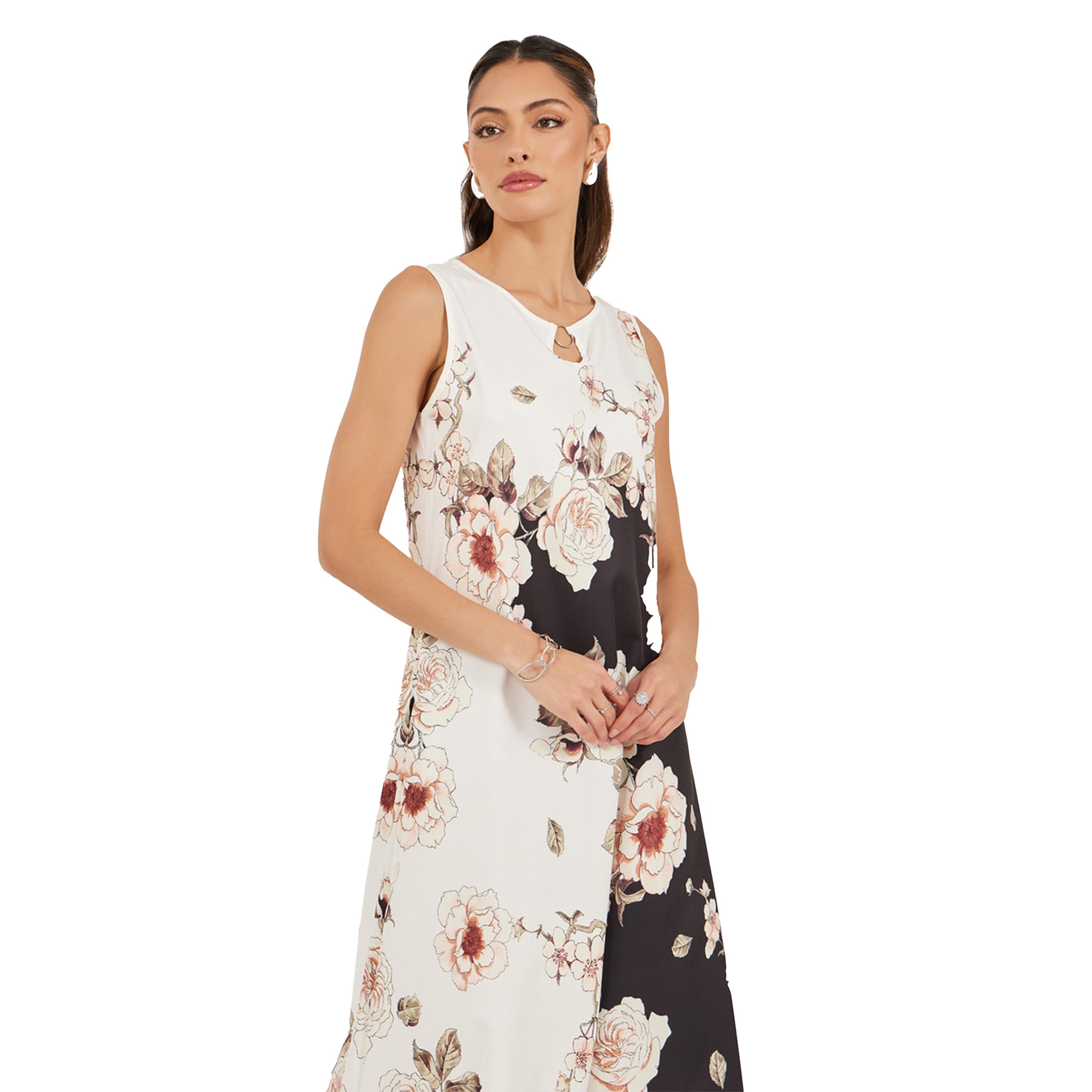 ستايلي - فستان ماكسي بدون أكمام بطبعة زهور-women-clothing-dresses-image-3