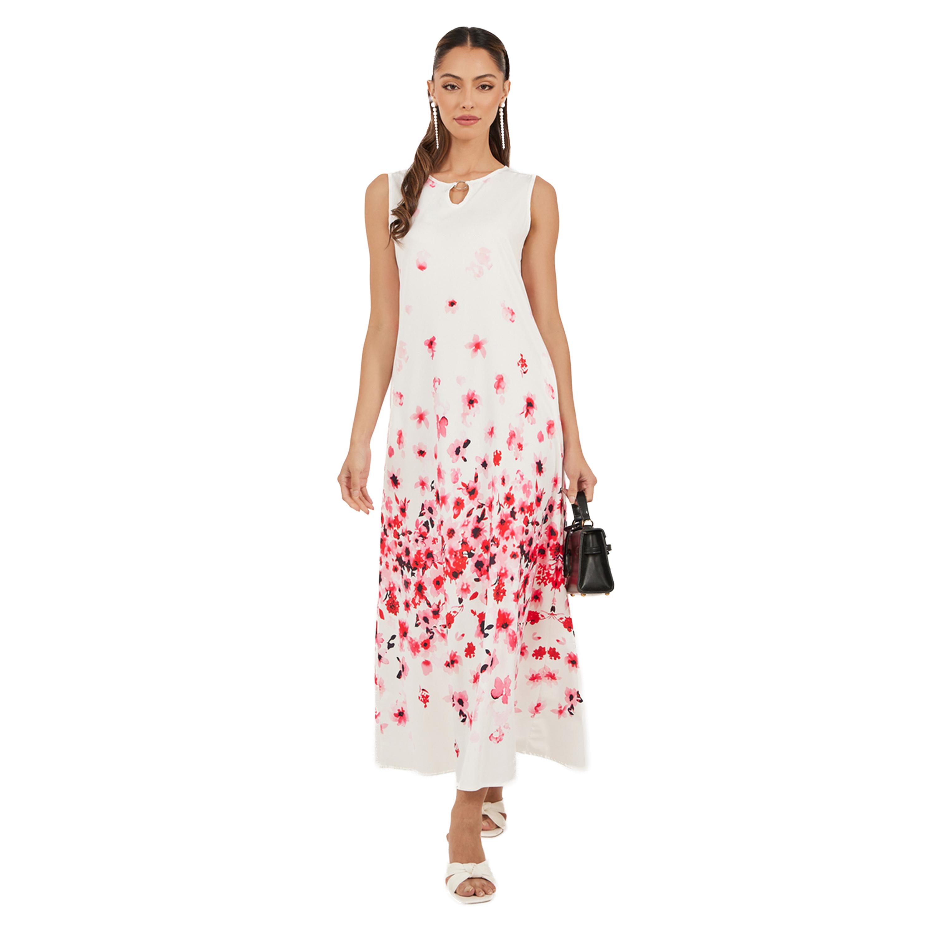 ستايلي - فستان ماكسي بدون أكمام بطبعة زهور-women-clothing-dresses-image-1